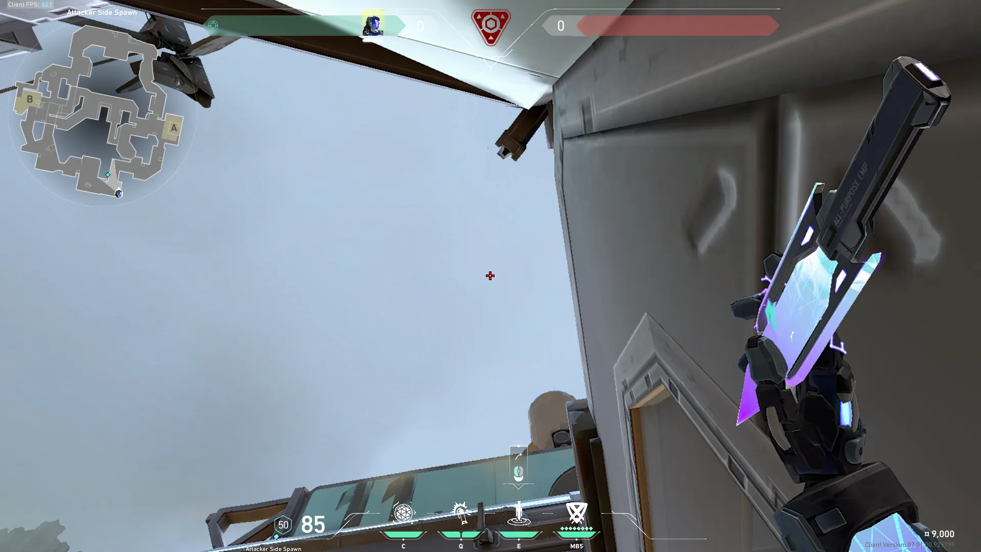 KAY/O Zero_Point on Fracture Attack Site A — step 3 of 4: Aim — line up the shot