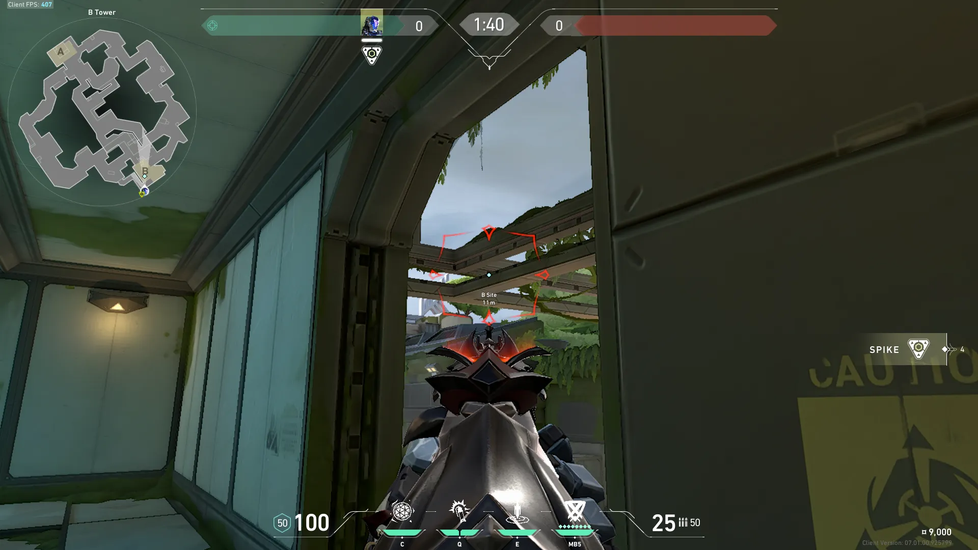 KAY/O Zero_Point on Fracture Defense Site A — step 2 of 3: Aim — line up the shot