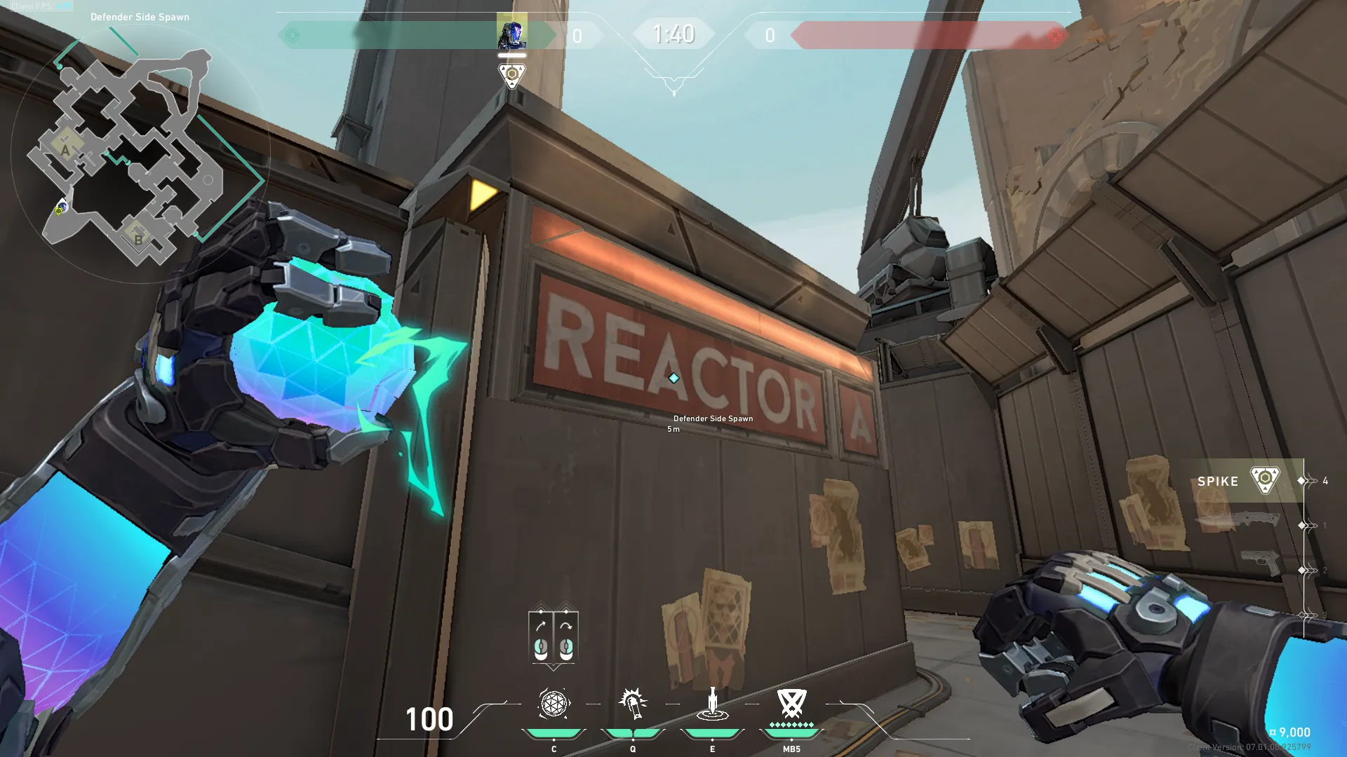 KAY/O Frag_Ment on Bind Defense Site A — step 3 of 5: Aim — line up the shot
