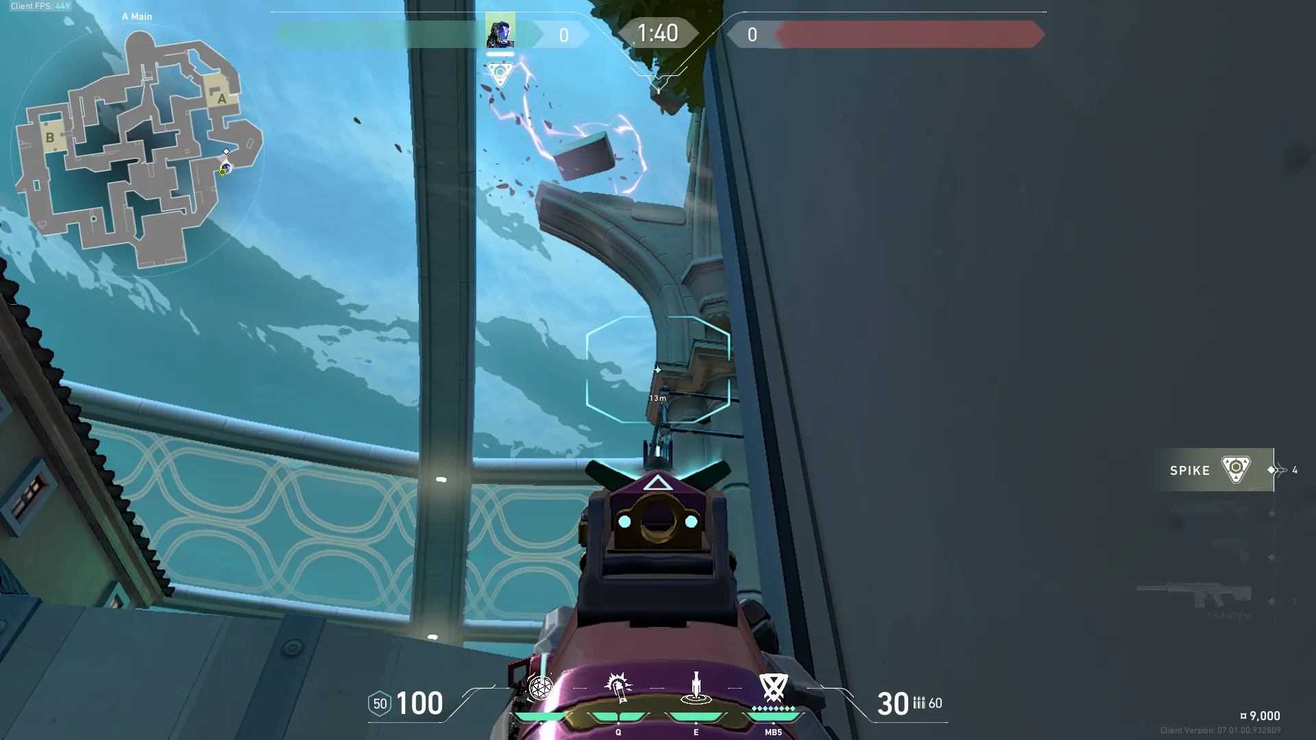 KAY/O Frag_Ment on Pearl Attack Site A — step 3 of 5: Aim — line up the shot