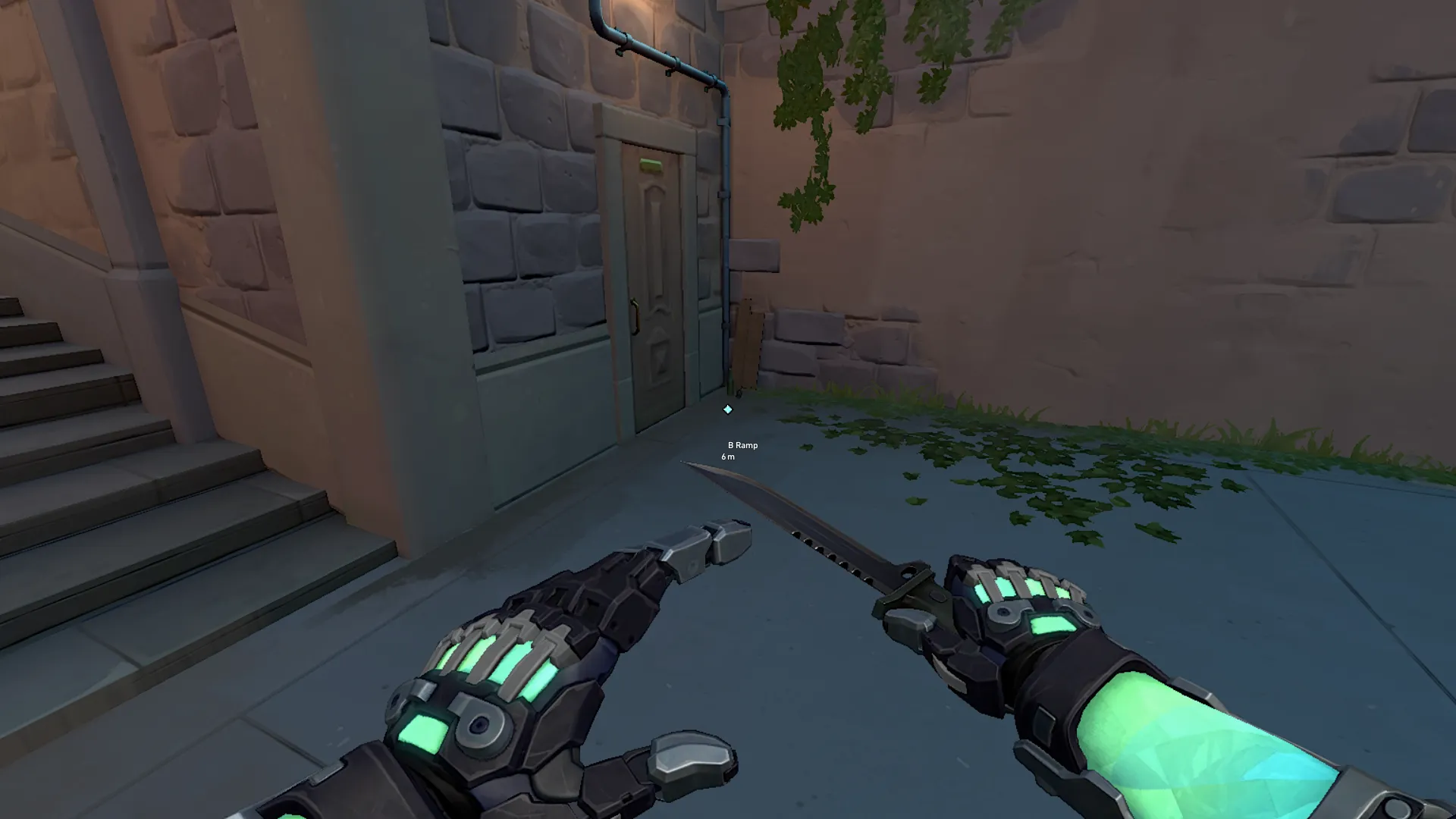KAY/O Frag_Ment on Pearl Attack Site B — step 1 of 3: Position — where to stand