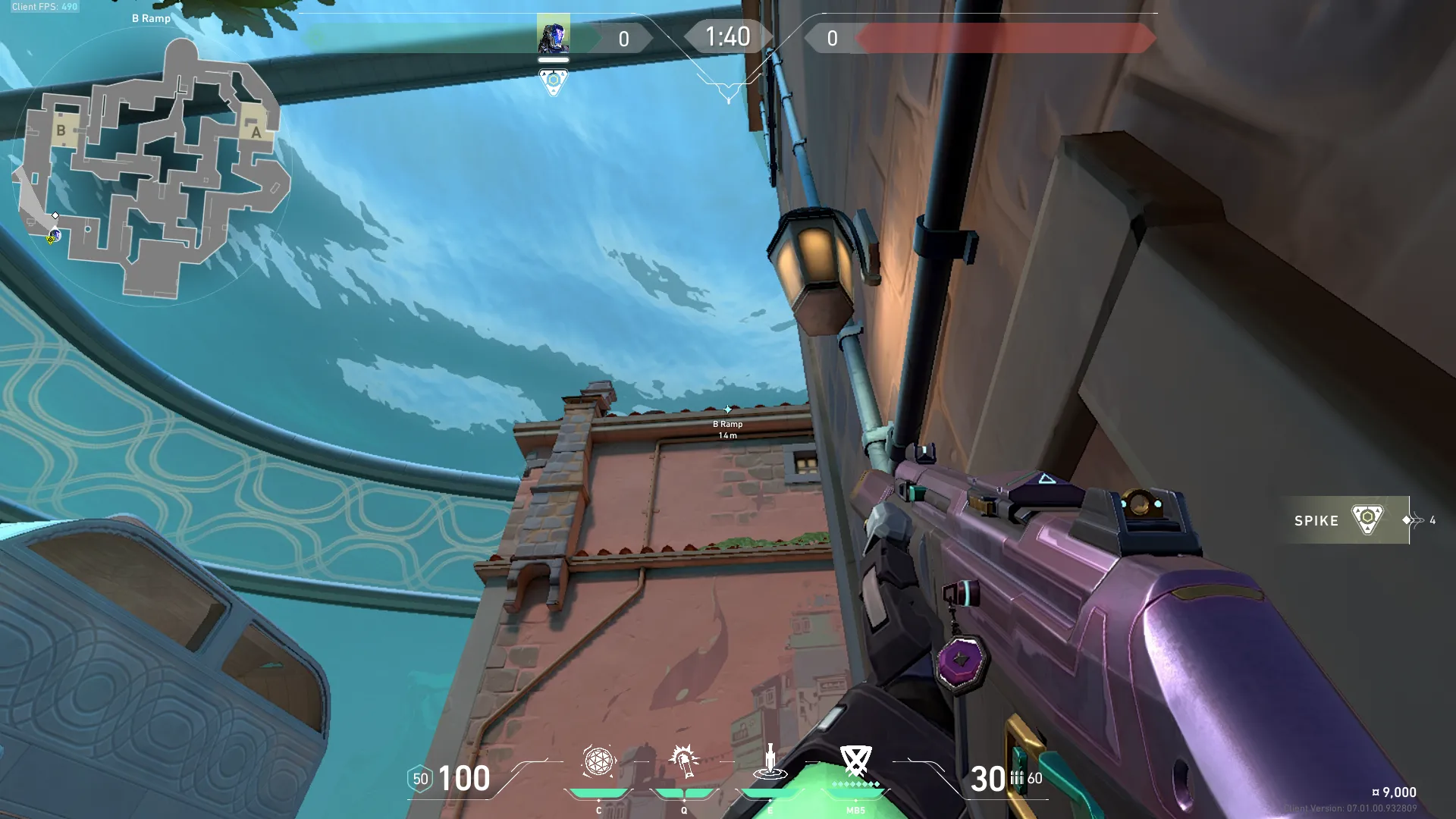 KAY/O Frag_Ment on Pearl Attack Site B — step 2 of 3: Aim — line up the shot