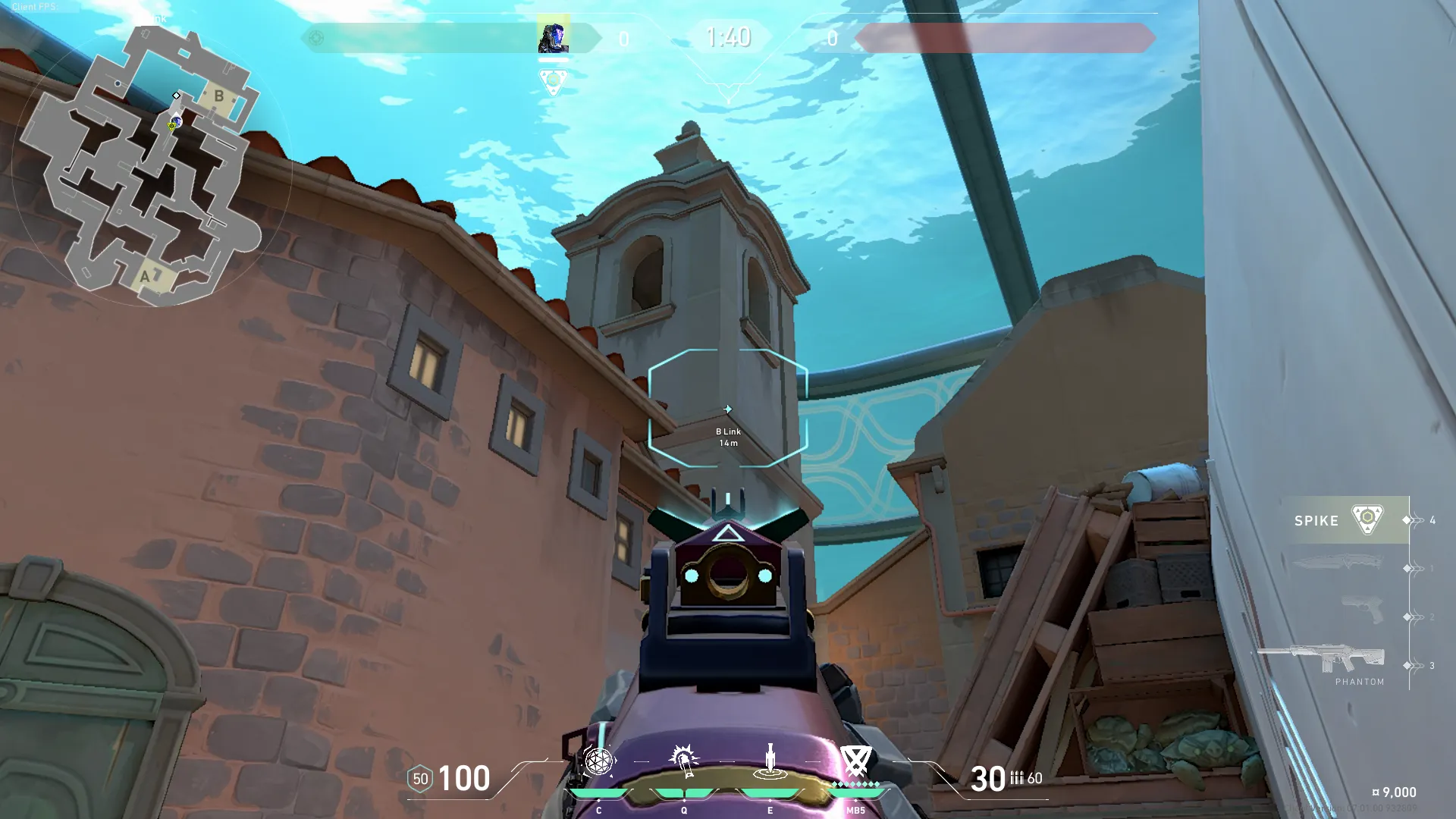 KAY/O Frag_Ment on Pearl Defense Site B — step 2 of 4: Aim — line up the shot