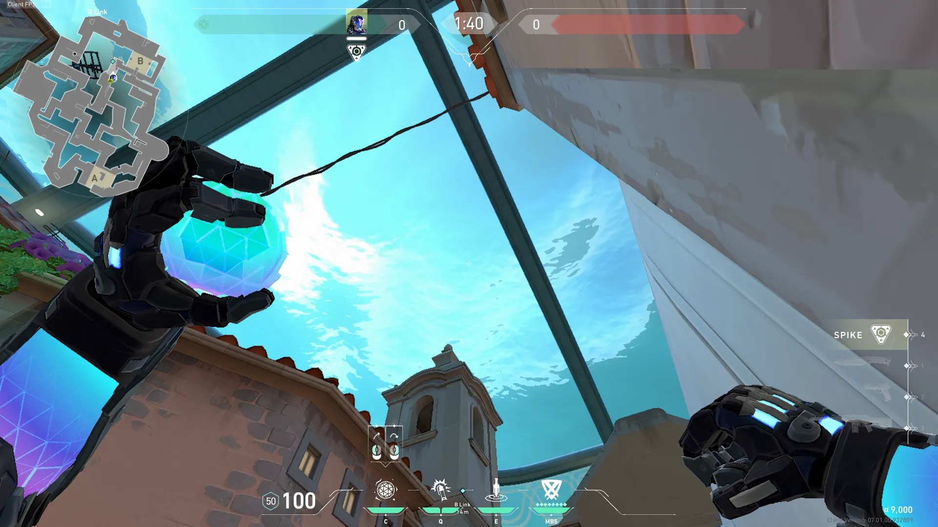 KAY/O Frag_Ment on Pearl Defense Site B — step 3 of 4: Aim — line up the shot