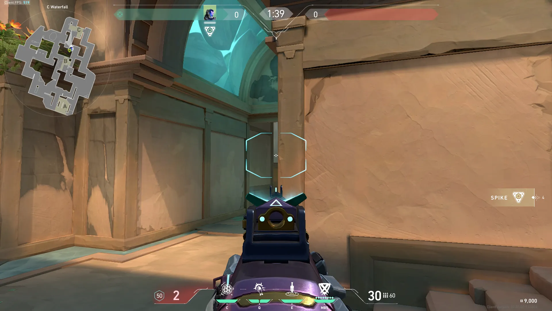 KAY/O Zero_Point on Lotus Defense Site C — step 5 of 6: Aim — line up the shot