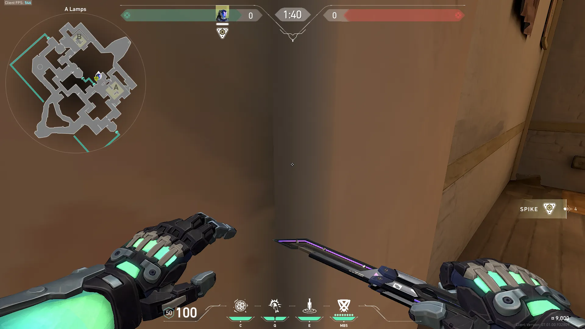 KAY/O Zero_Point on Bind Defense Site A — step 2 of 5: Aim — line up the shot