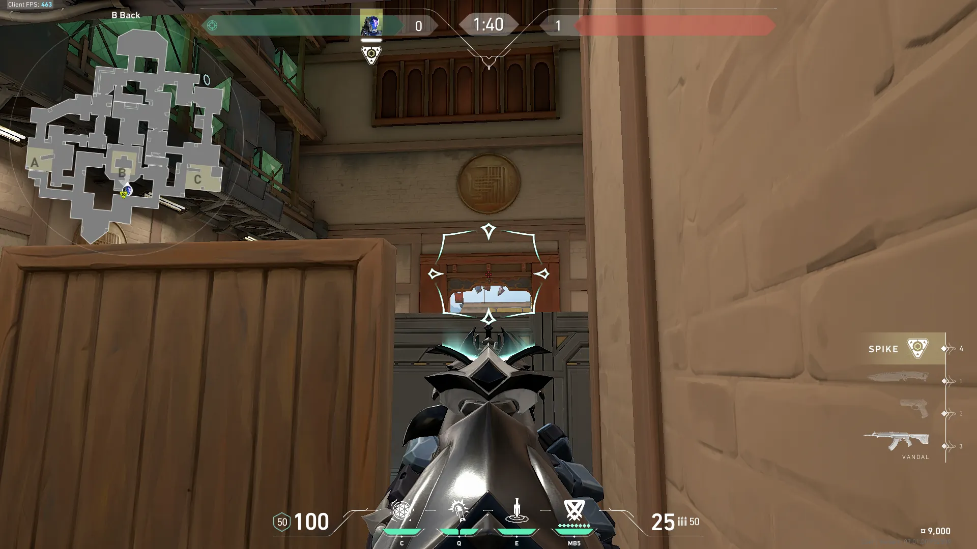 KAY/O Flash_Drive on Haven Defense Site B — step 2 of 3: Aim — line up the shot