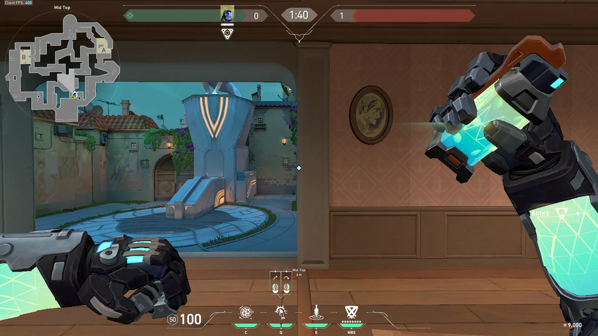 KAY/O Flash_Drive on Pearl Attack Mid — step 1 of 3: Position — where to stand