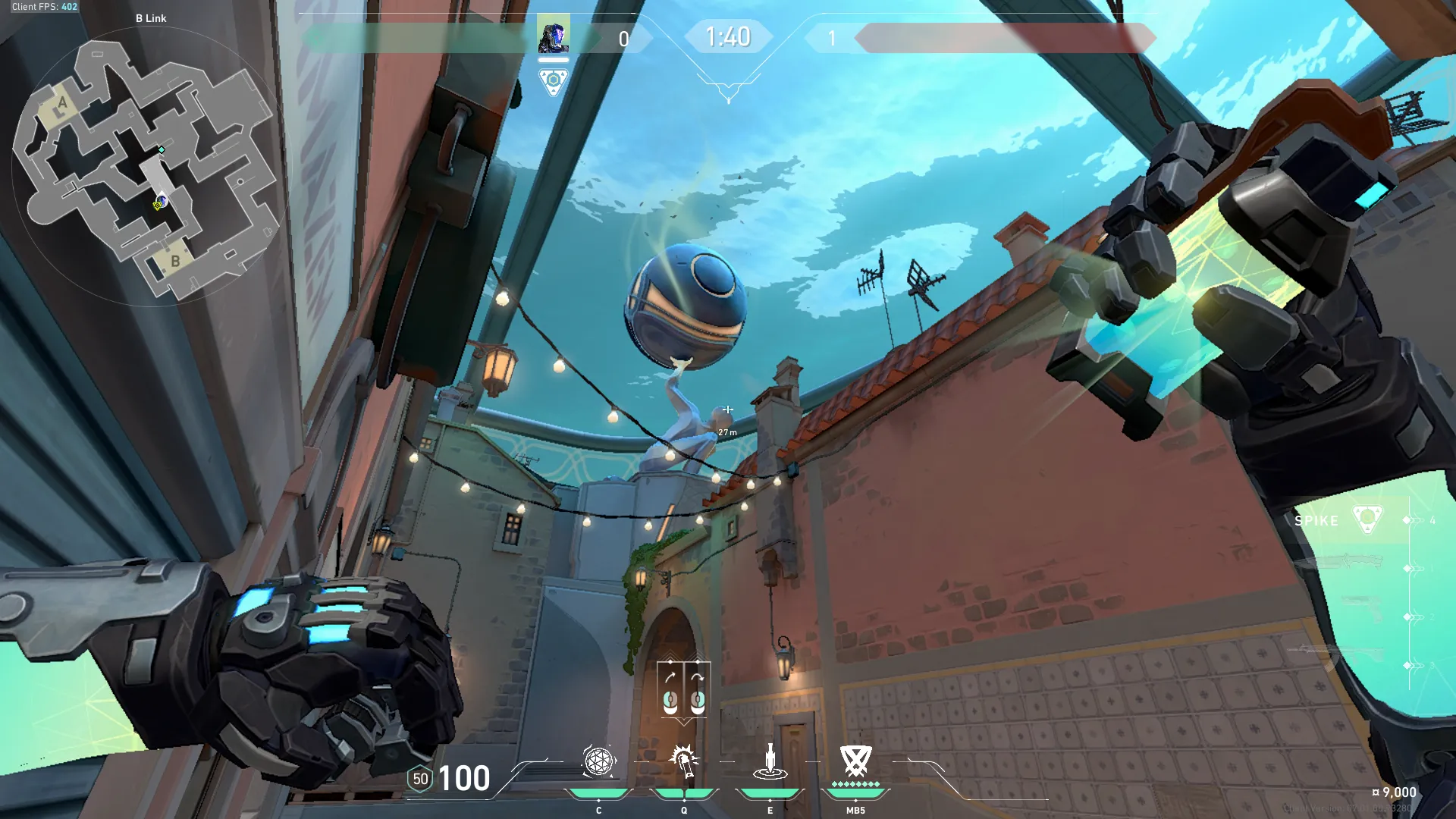 KAY/O Flash_Drive on Pearl Defense Mid — step 2 of 3: Aim — line up the shot