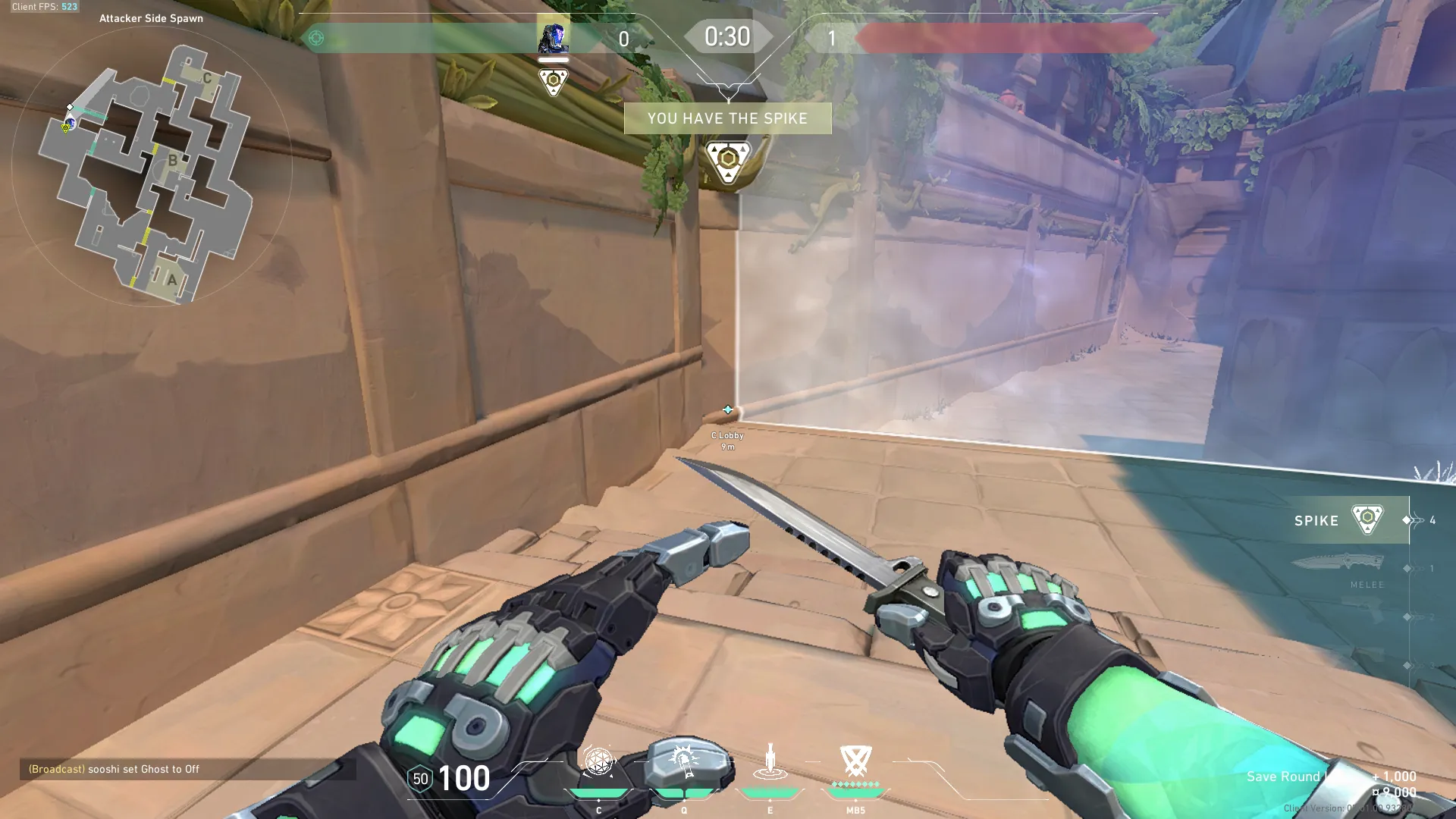 KAY/O Flash_Drive on Lotus Attack Site C — step 1 of 5: Position — where to stand