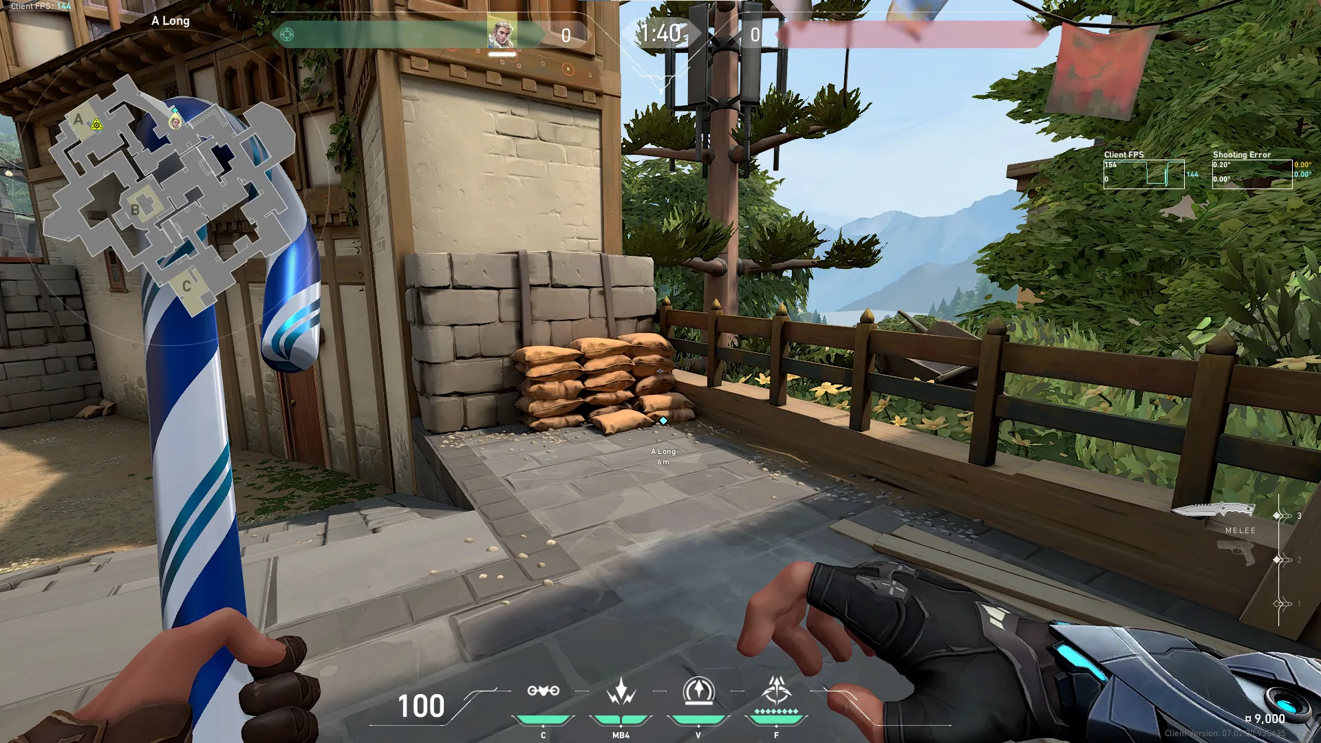 Sova Shock Bolt on Haven Attack Site A — step 1 of 4: Position — where to stand