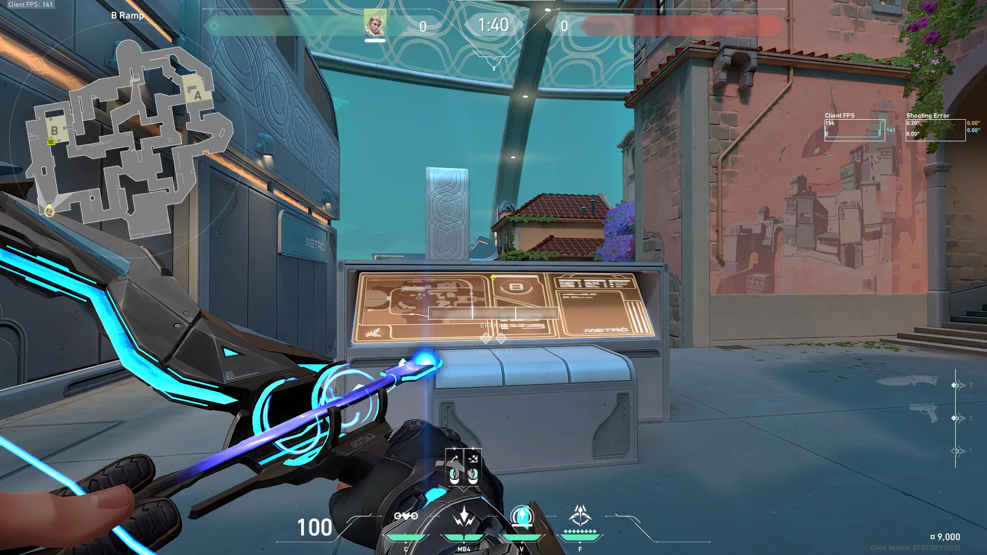 Sova Shock Bolt on Pearl Attack Site B — step 3 of 4: Aim — line up the shot