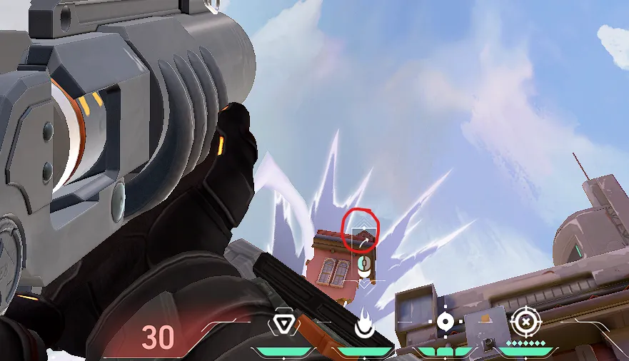 Brimstone Incendiary on Ascent Attack Site B — step 2 of 3: Aim — line up the shot