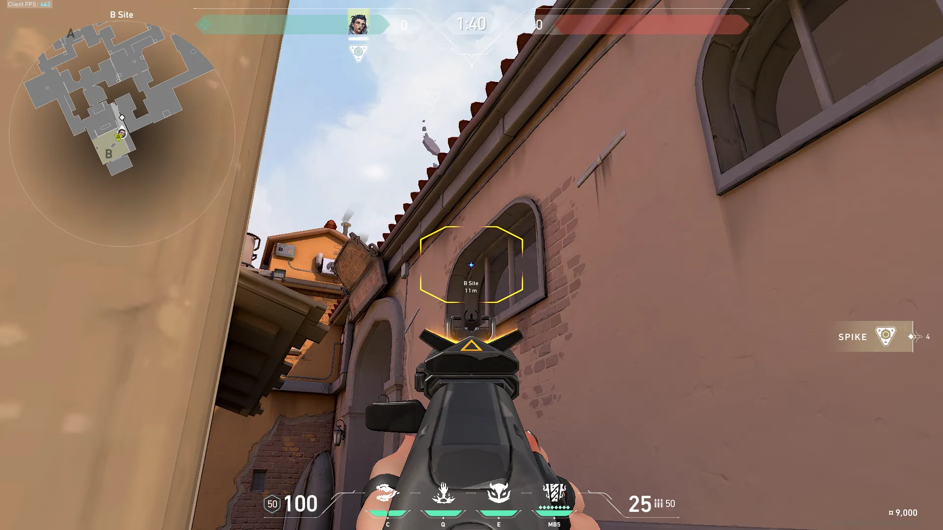 Fade Haunt on Ascent Defense Site B — step 2 of 4: Aim — line up the shot