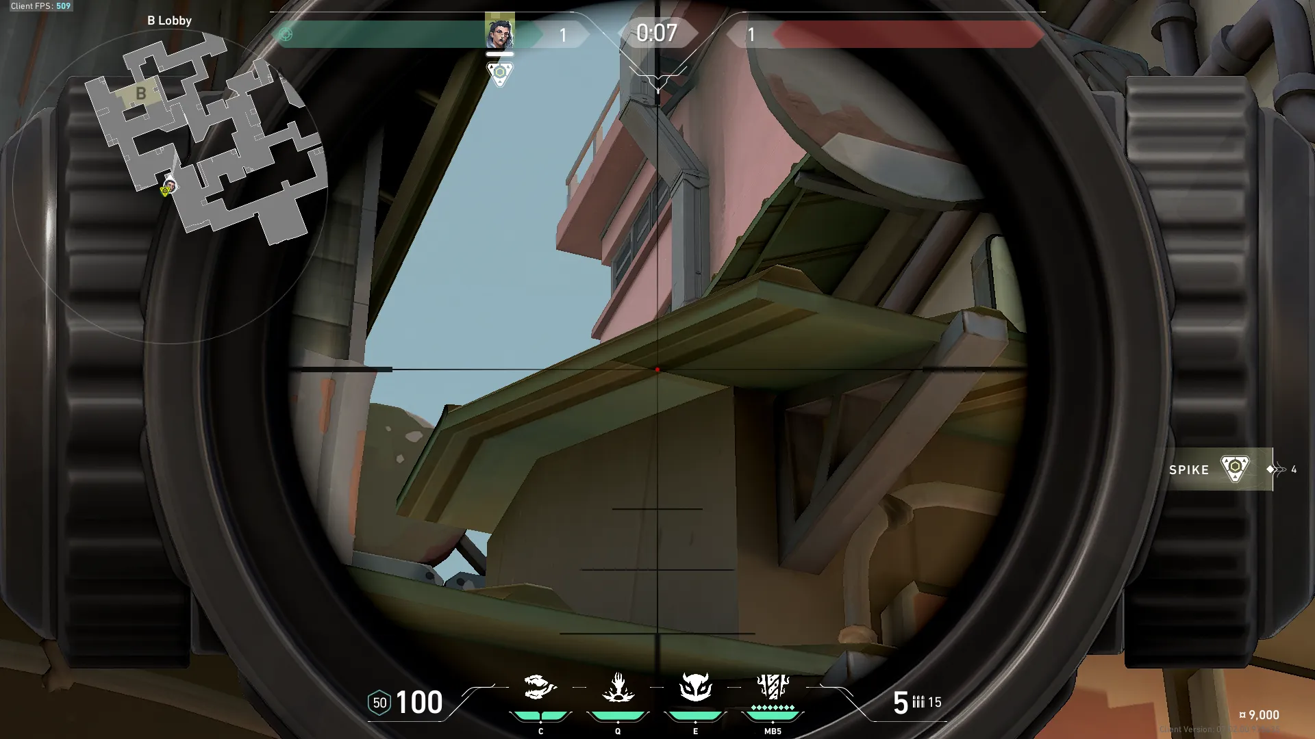 Fade Haunt on Split Attack Site B — step 2 of 4: Aim — line up the shot