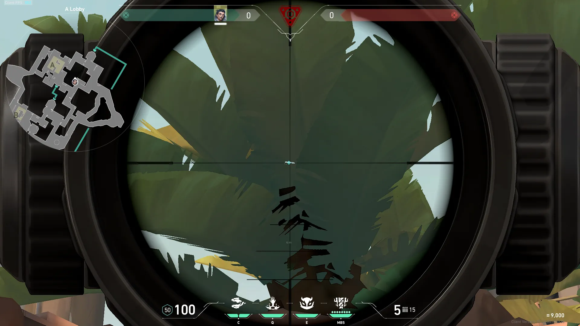 Fade Haunt on Bind Attack Site A — step 2 of 4: Aim — line up the shot