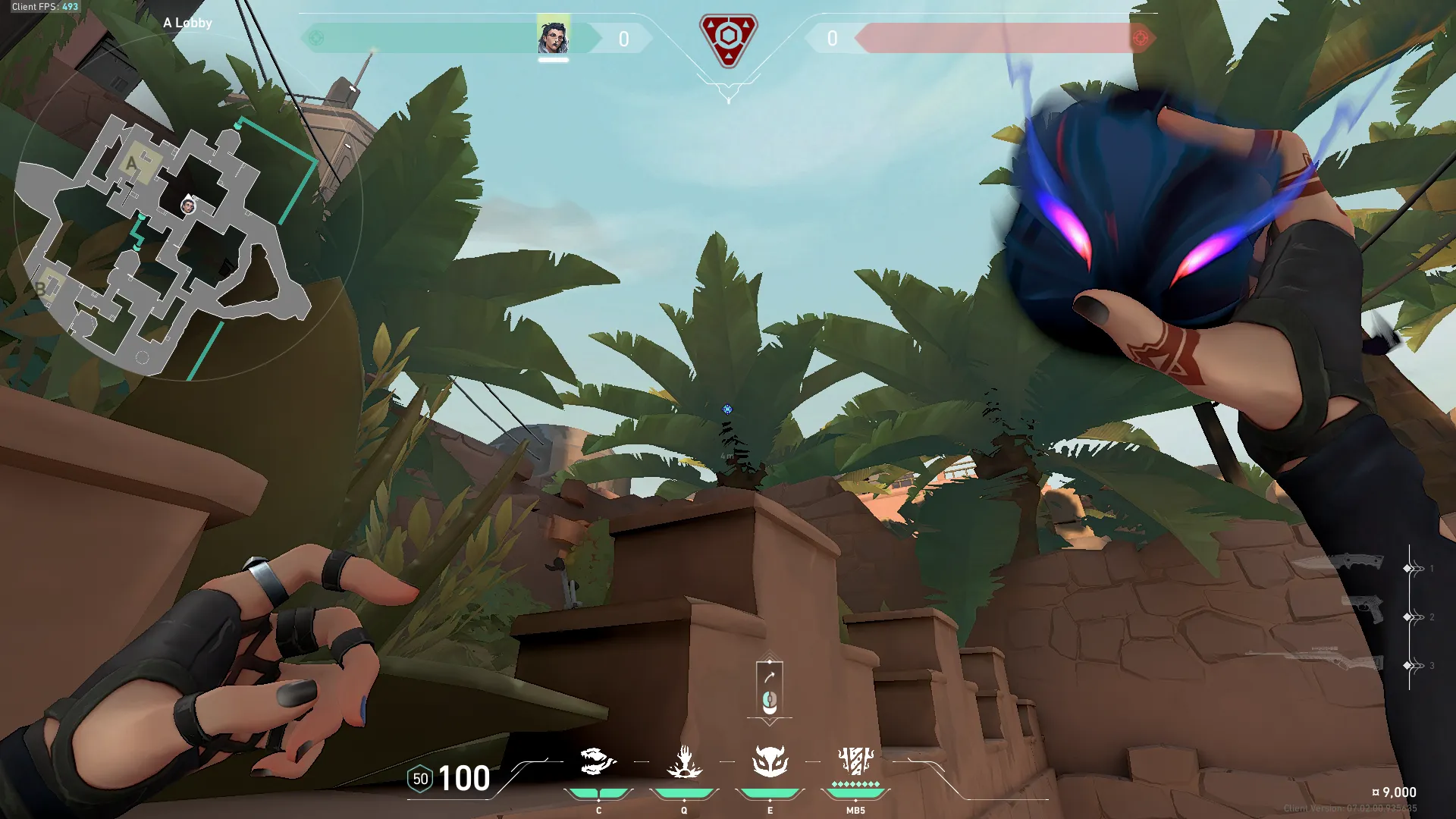 Fade Haunt on Bind Attack Site A — step 3 of 4: Aim — line up the shot