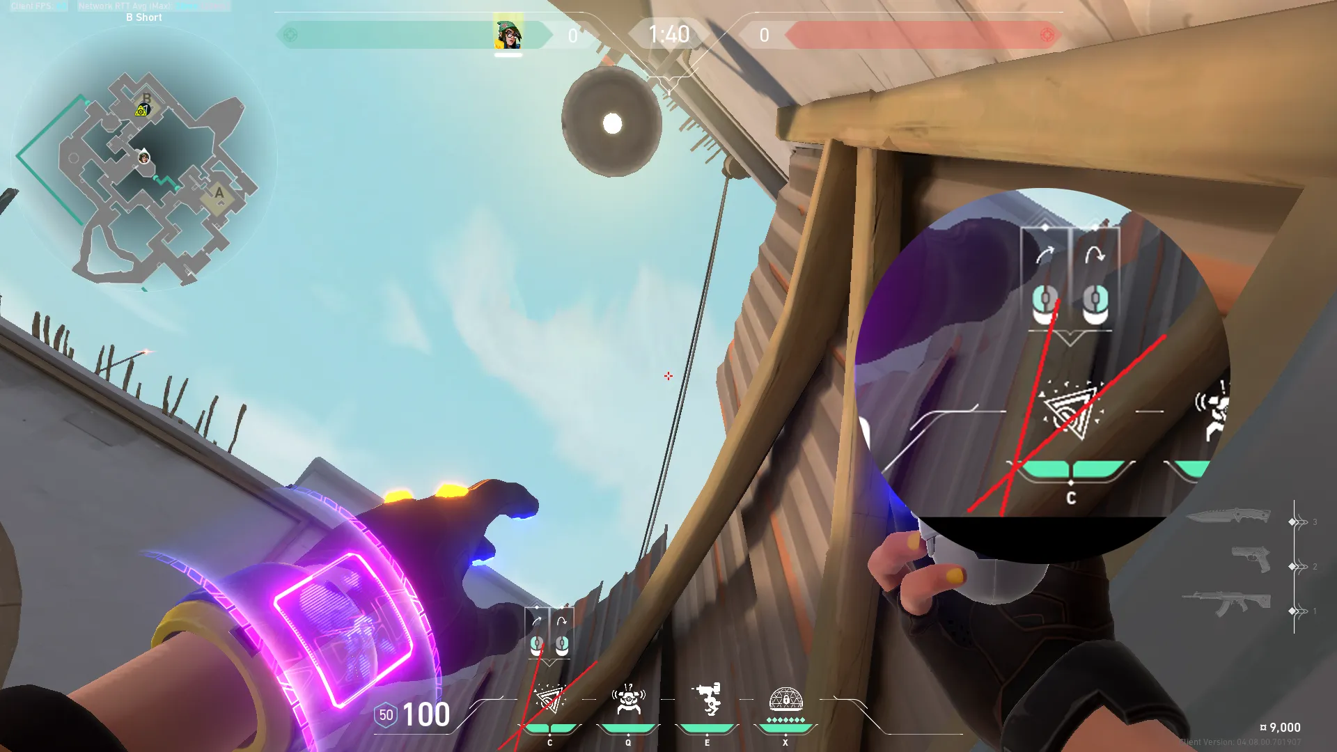 Killjoy Nanoswarm on Bind Attack Site B — step 2 of 3: Aim — line up the shot