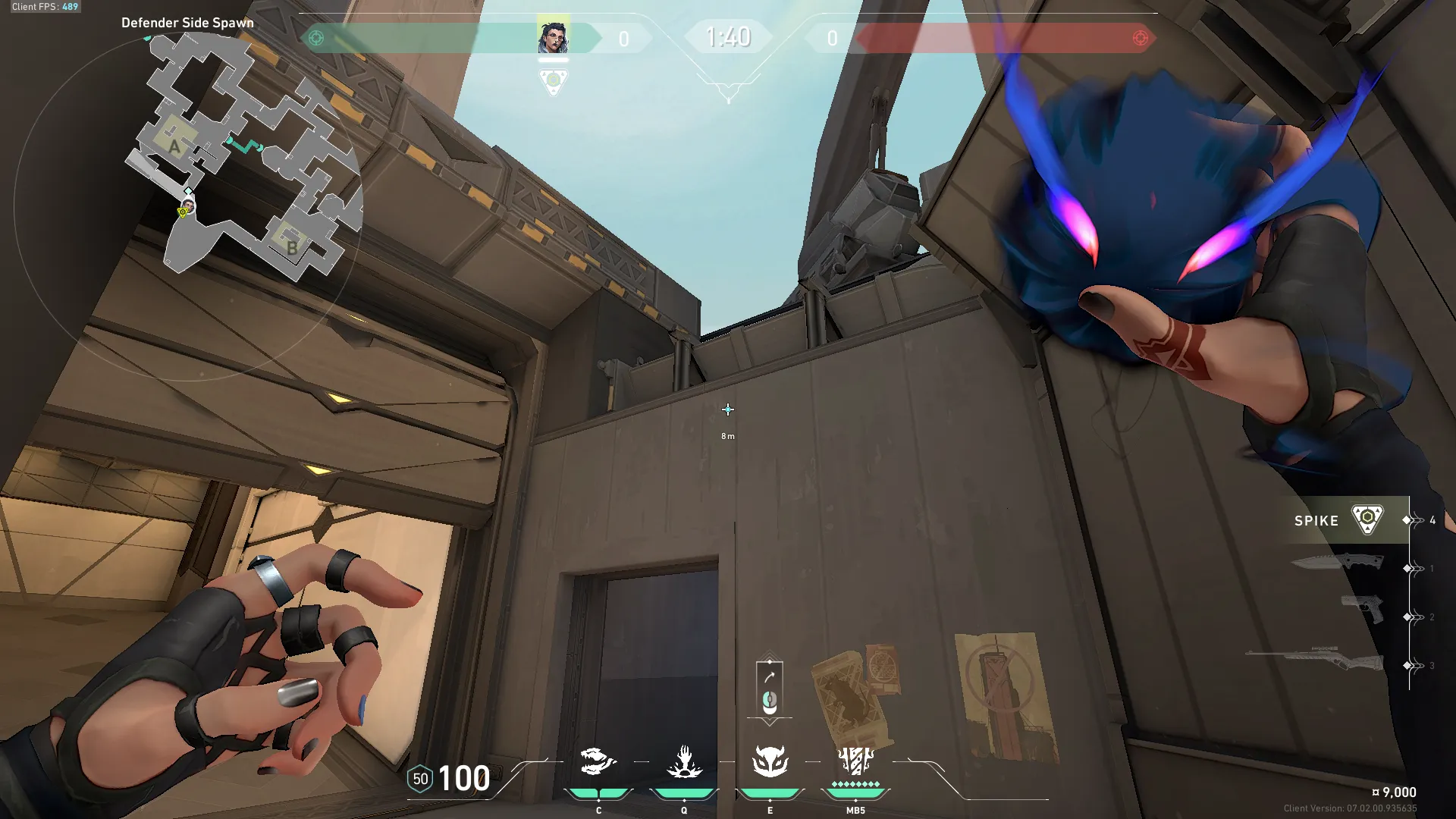 Fade Haunt on Bind Defense Site A — step 2 of 3: Aim — line up the shot