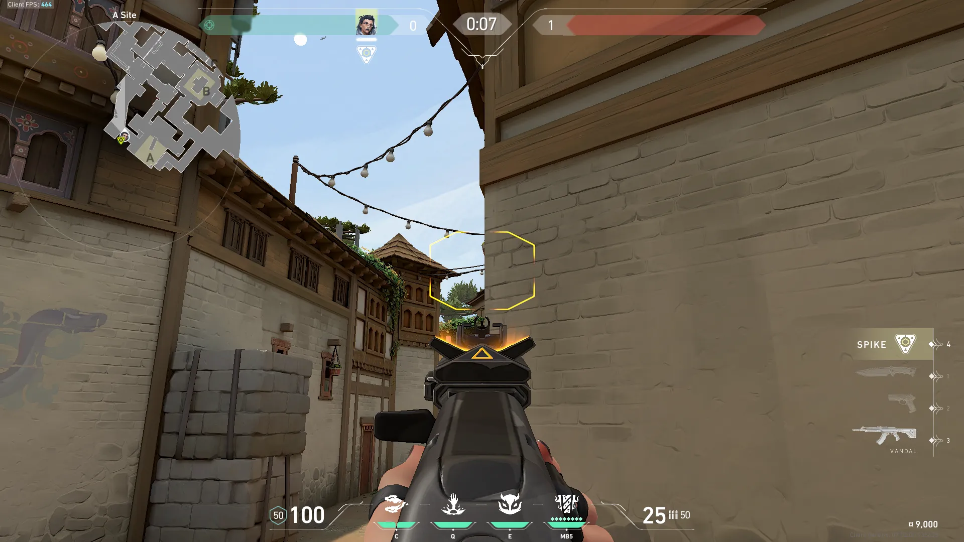 Fade Haunt on Haven Attack Site A — step 3 of 4: Aim — line up the shot