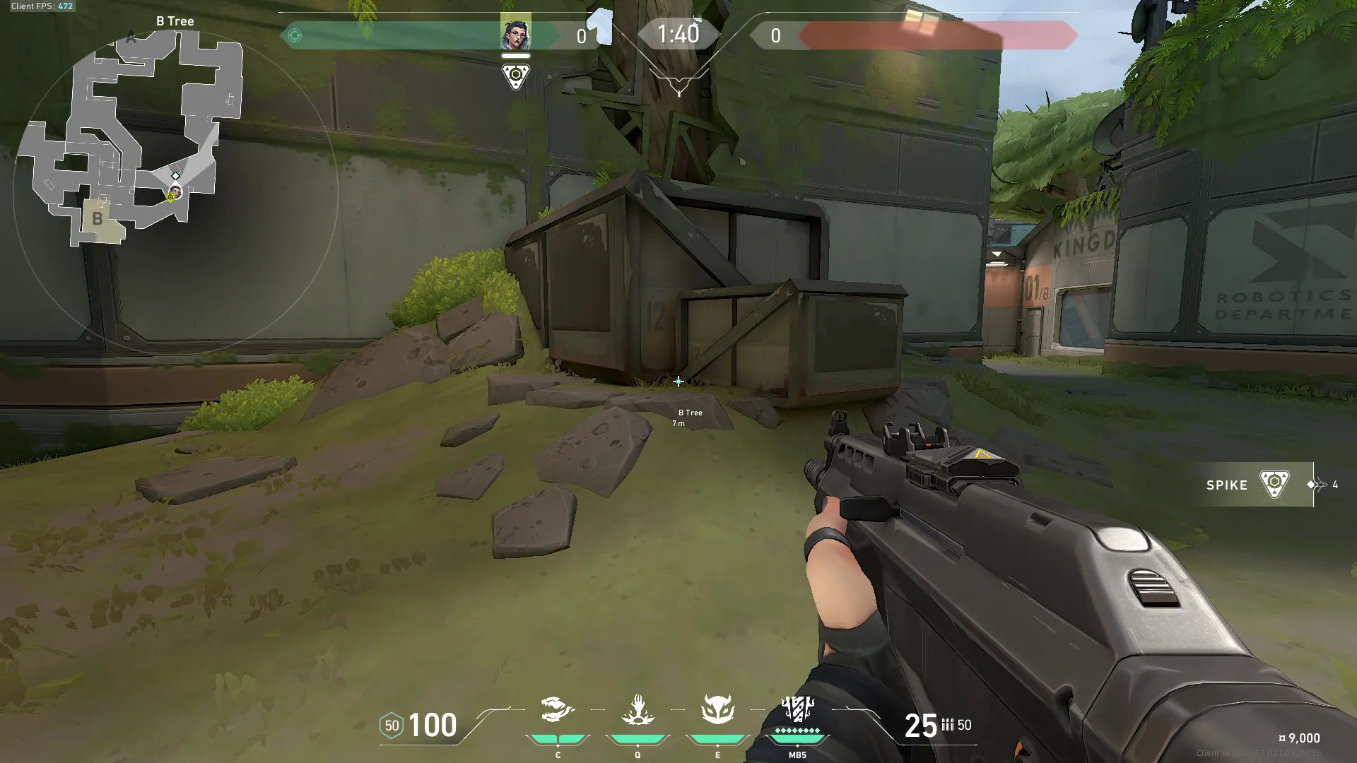Fade Haunt on Fracture Attack Site B — step 1 of 5: Position — where to stand