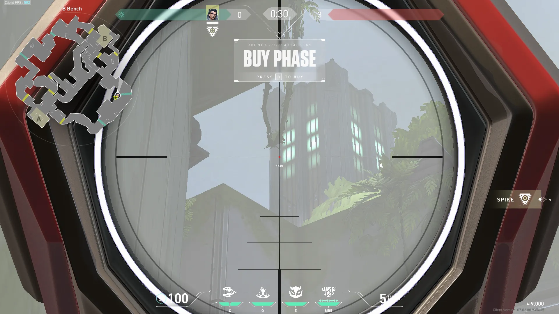 Fade Haunt on Fracture Attack Site B — step 2 of 3: Aim — line up the shot
