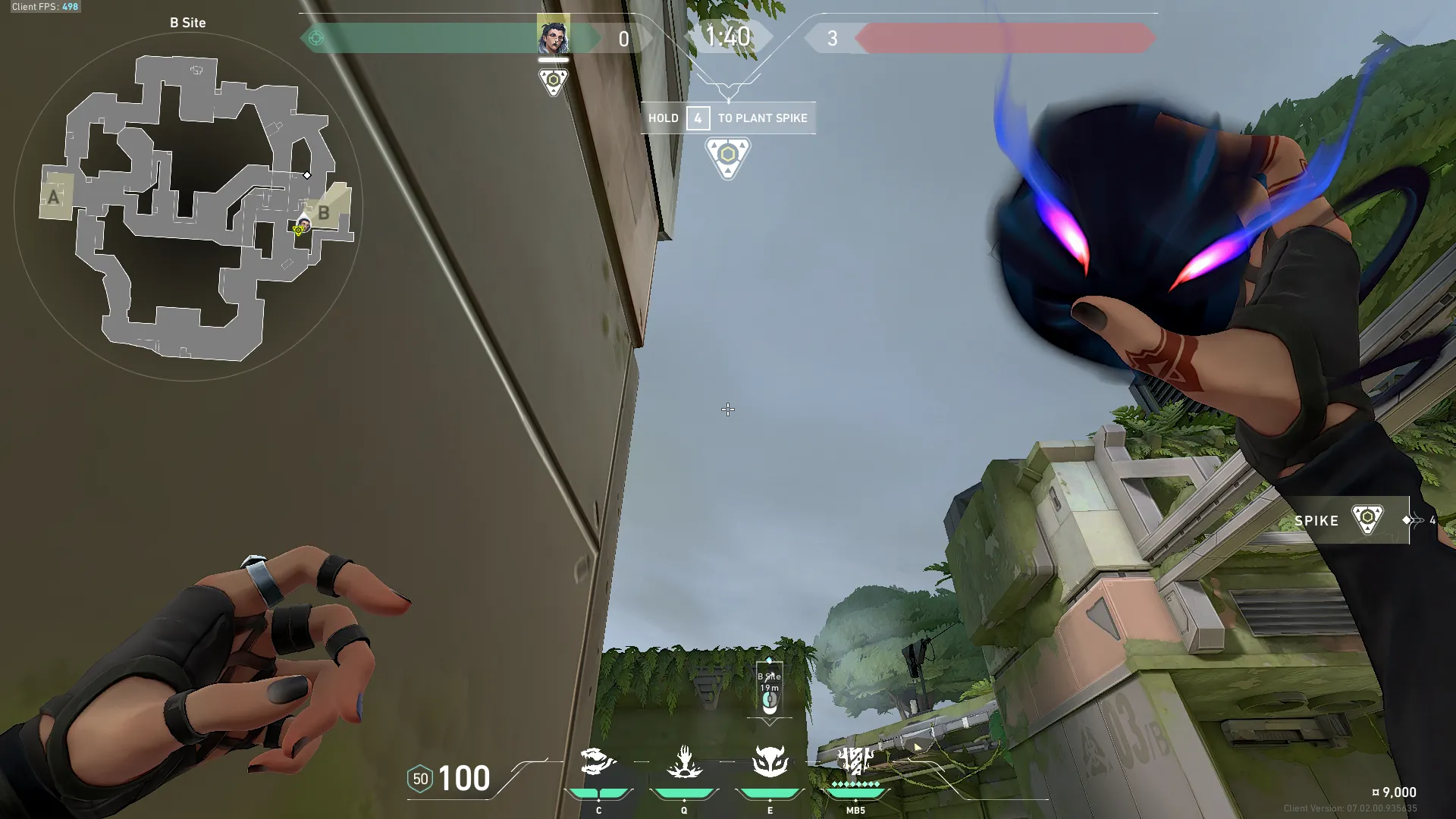Fade Haunt on Fracture Defense Site B — step 3 of 4: Aim — line up the shot