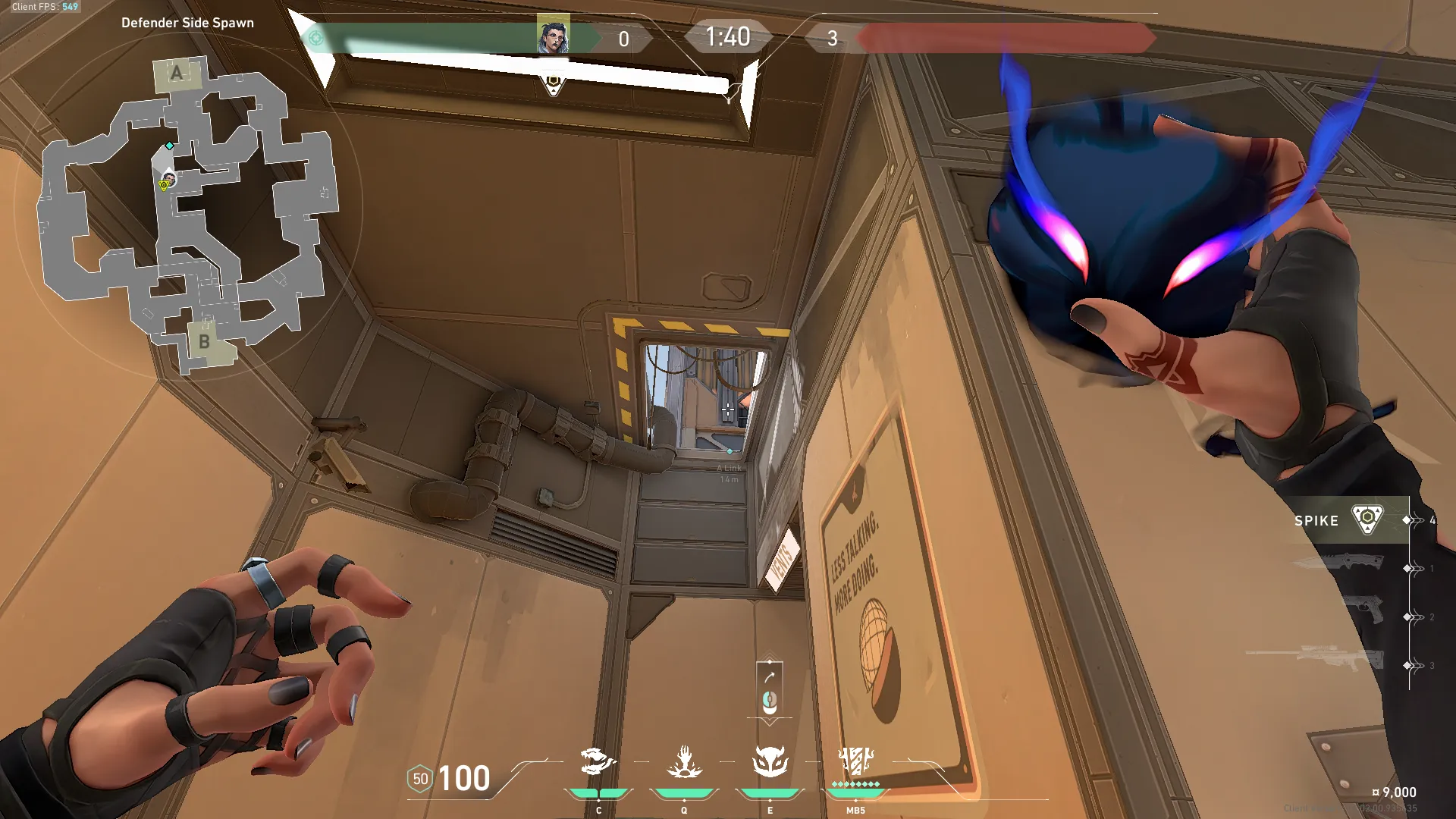 Fade Haunt on Fracture Defense Site A — step 7 of 8: Aim — line up the shot