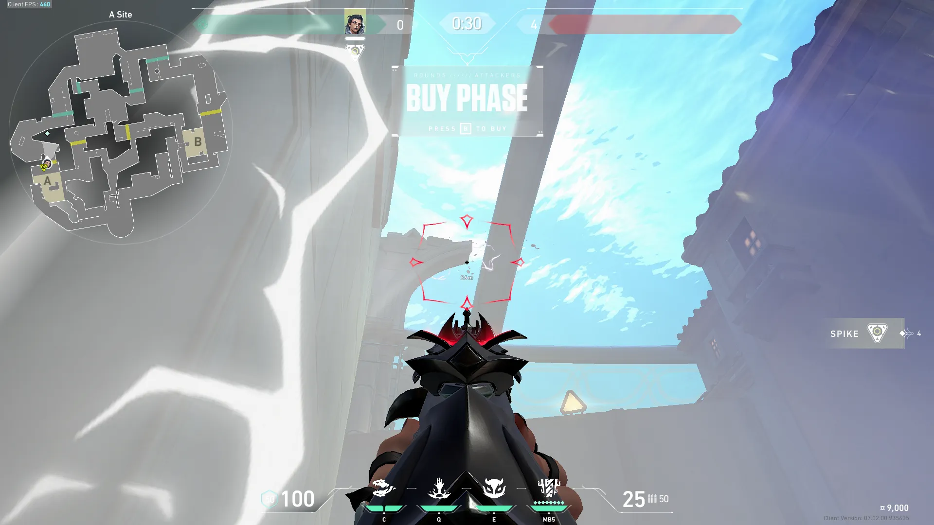 Fade Haunt on Pearl Attack Site A — step 2 of 3: Aim — line up the shot