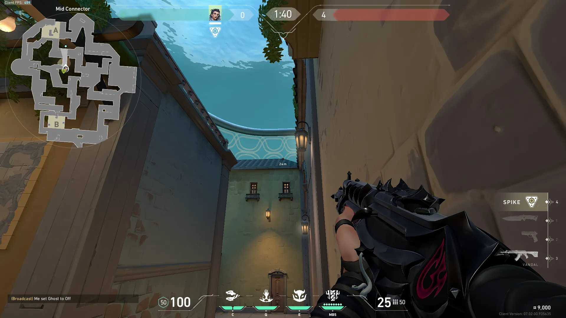 Fade Haunt on Pearl Defense Site A — step 2 of 3: Aim — line up the shot