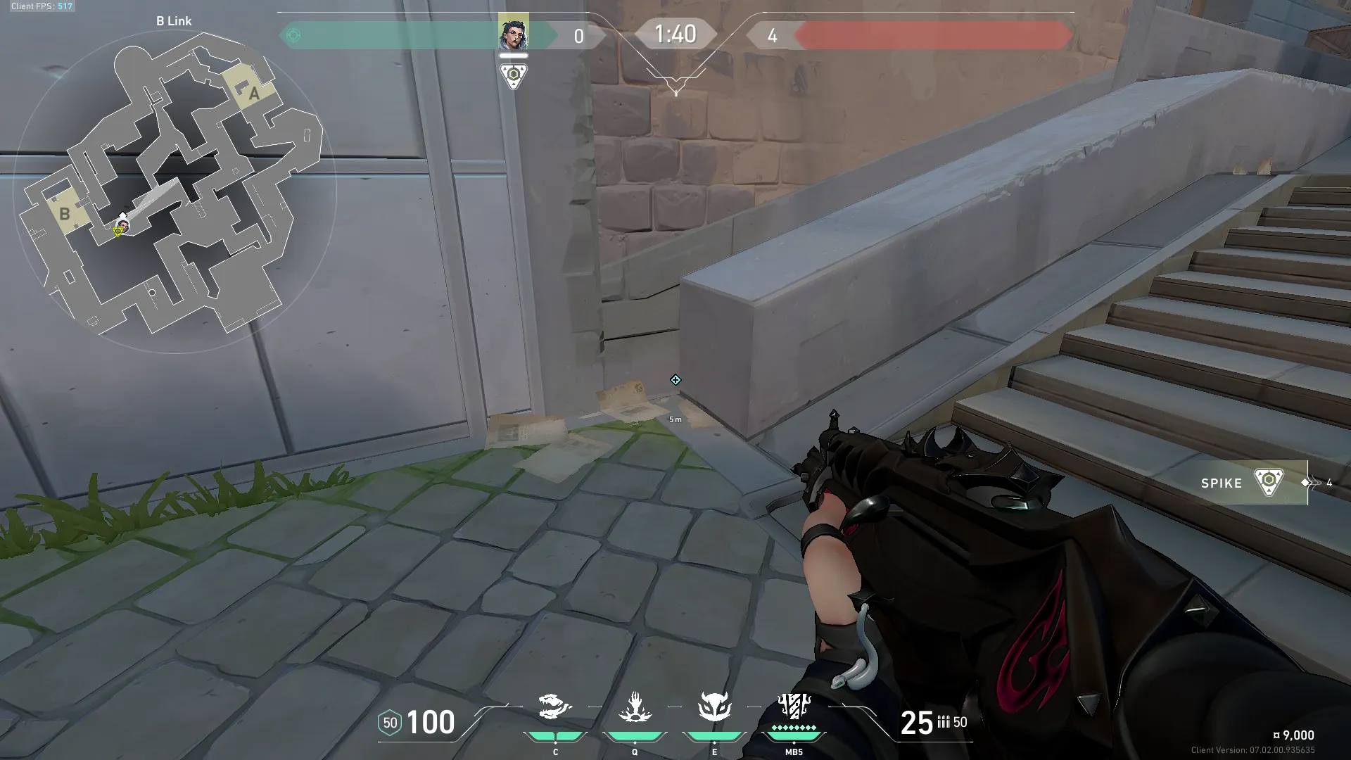 Fade Haunt on Pearl Defense Site B — step 1 of 3: Position — where to stand