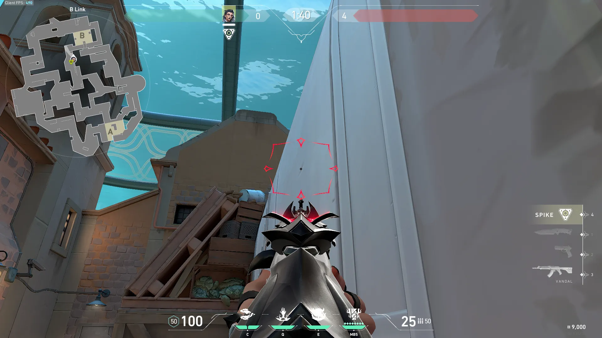 Fade Haunt on Pearl Defense Site B — step 2 of 3: Aim — line up the shot