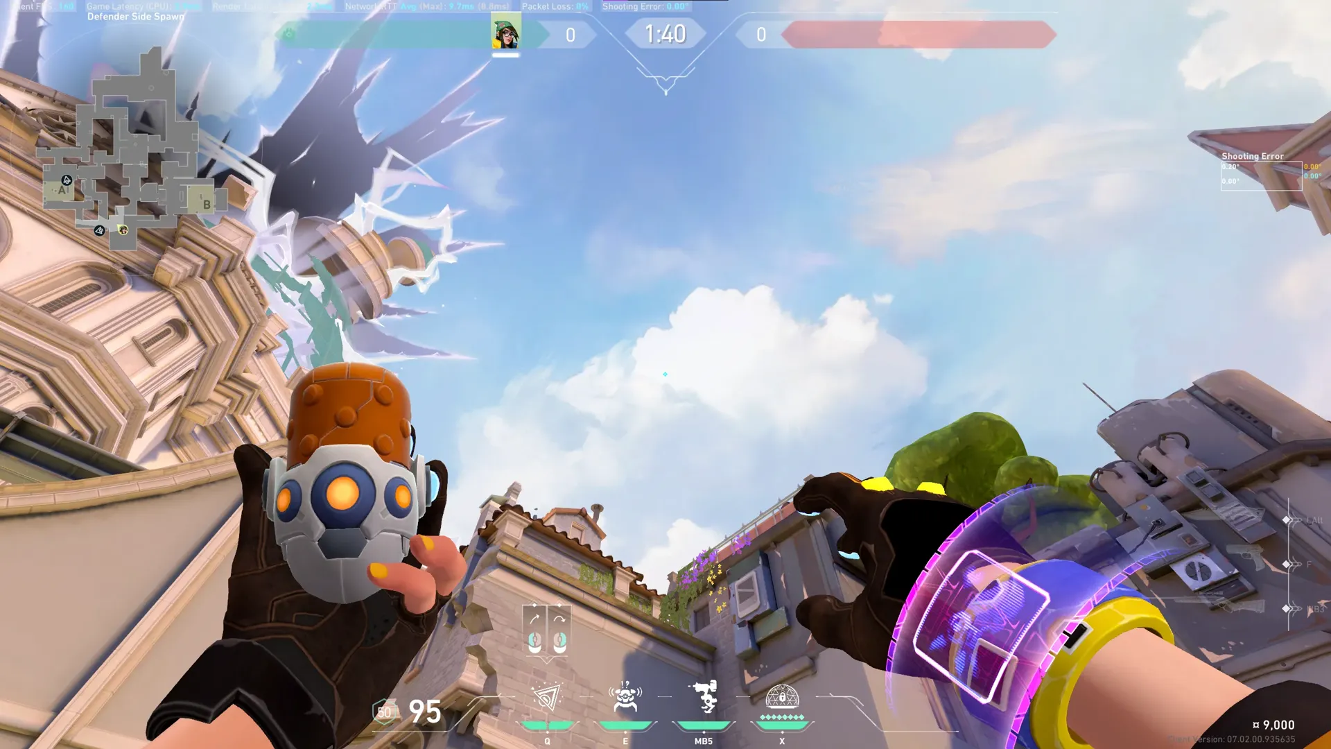 Killjoy Nanoswarm on Ascent Defense Site A — step 3 of 4: Aim — line up the shot