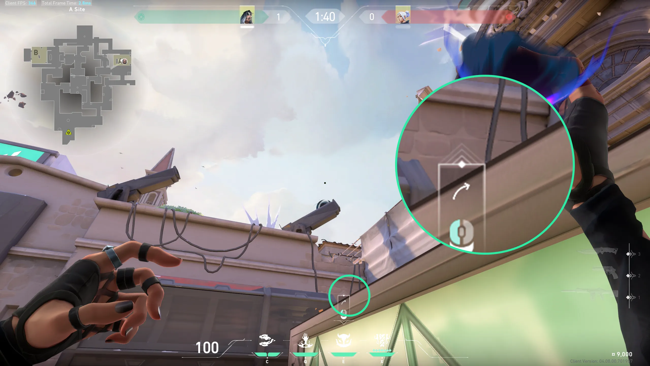 Fade Haunt on Ascent Defense Site A — step 2 of 3: Aim — line up the shot