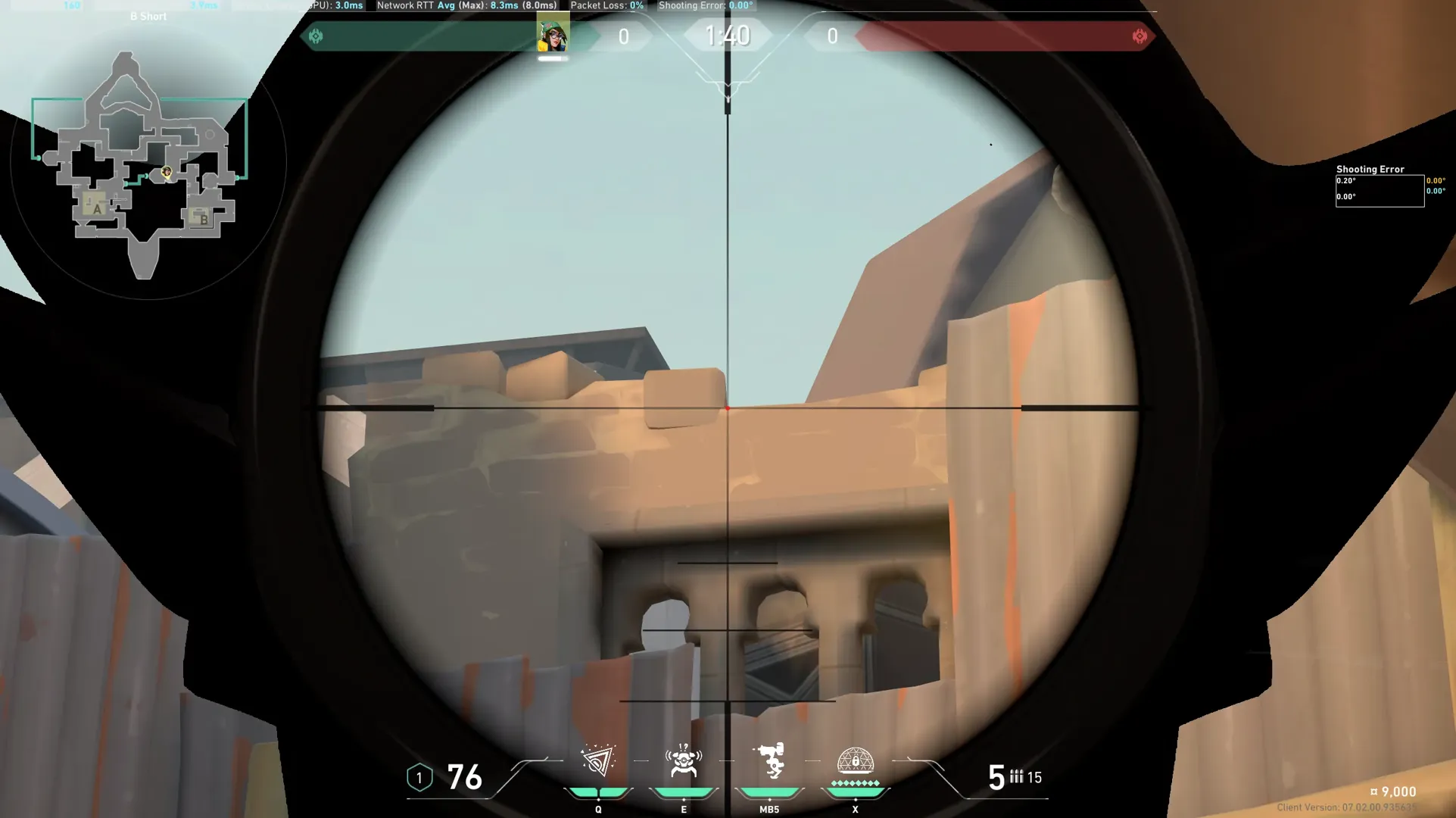 Killjoy Nanoswarm on Bind Attack Site B — step 2 of 4: Aim — line up the shot
