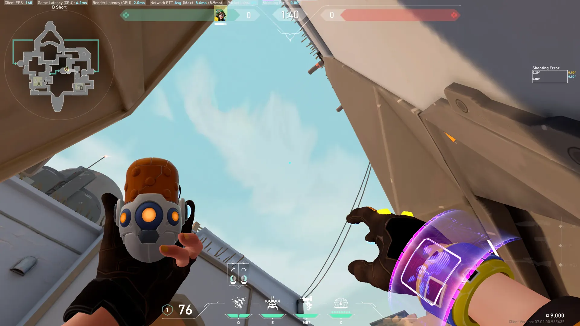 Killjoy Nanoswarm on Bind Attack Site B — step 3 of 4: Aim — line up the shot