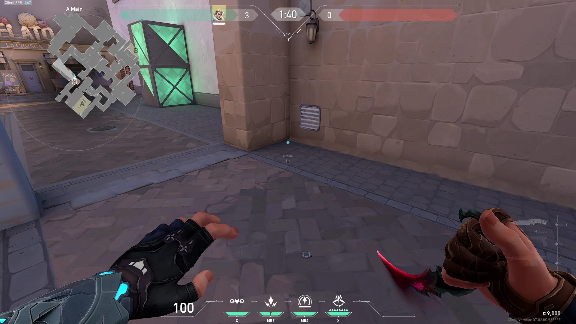 Sova Recon Bolt on Ascent Attack Site A — step 1 of 4: Position — where to stand