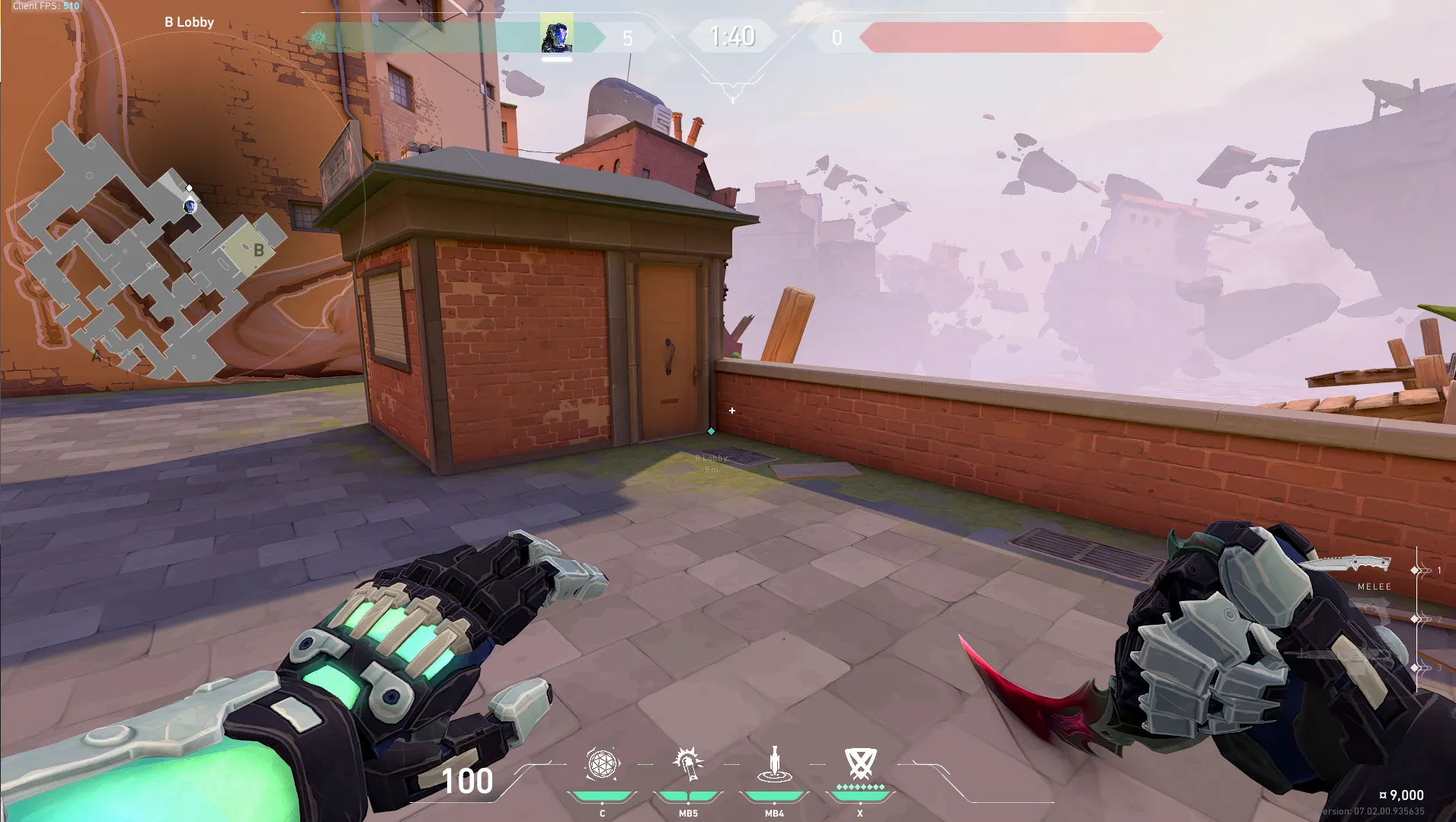 KAY/O Zero_Point on Ascent Attack Site B — step 1 of 3: Position — where to stand