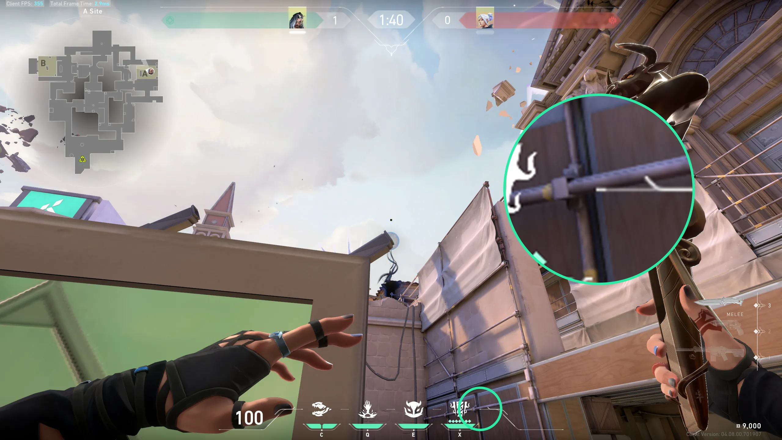Fade Haunt on Ascent Defense Site A — step 2 of 3: Aim — line up the shot