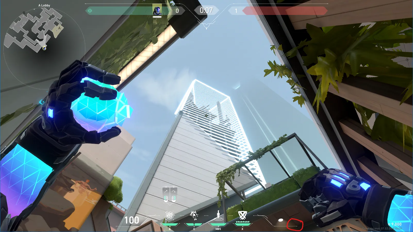 KAY/O Frag_Ment on Split Attack Site A — step 2 of 3: Aim — line up the shot