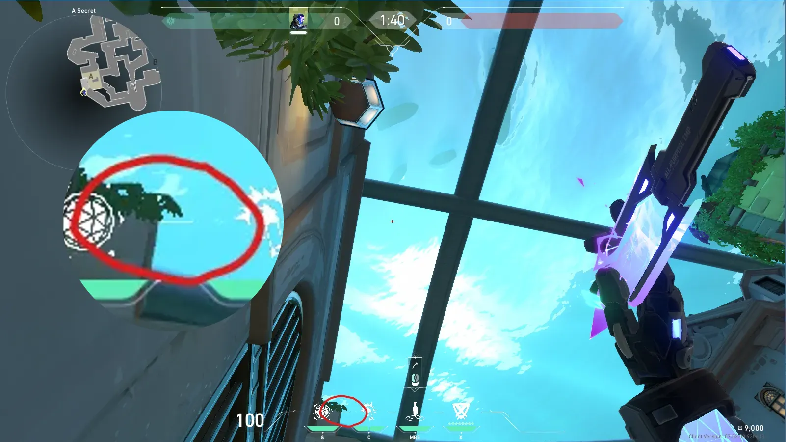 KAY/O Zero_Point on Pearl Defense Site A — step 2 of 3: Aim — line up the shot