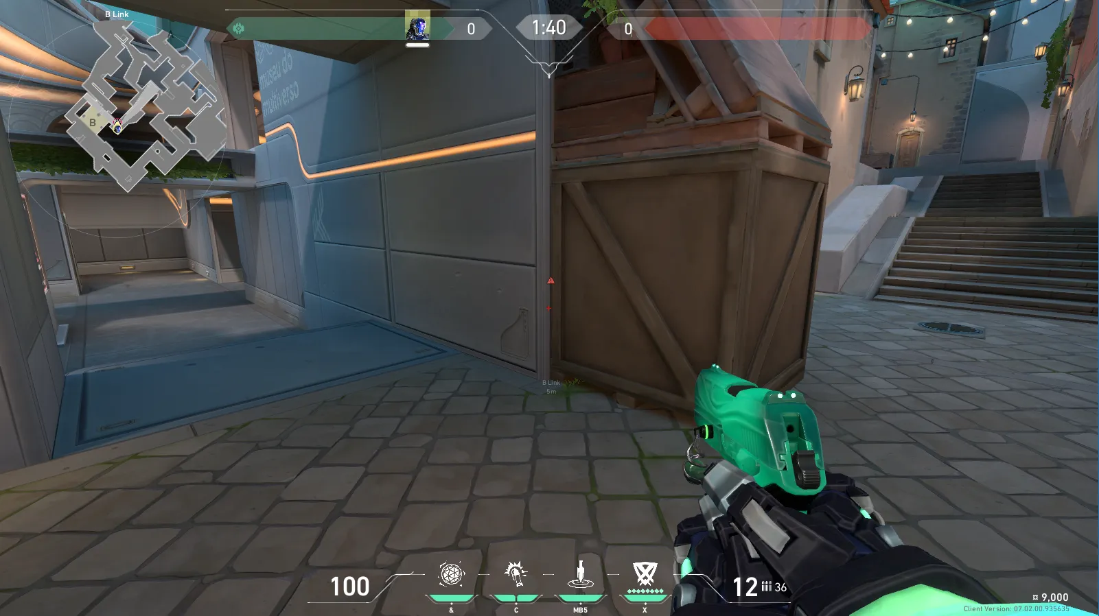 KAY/O Frag_Ment on Pearl Defense Site B — step 1 of 3: Position — where to stand