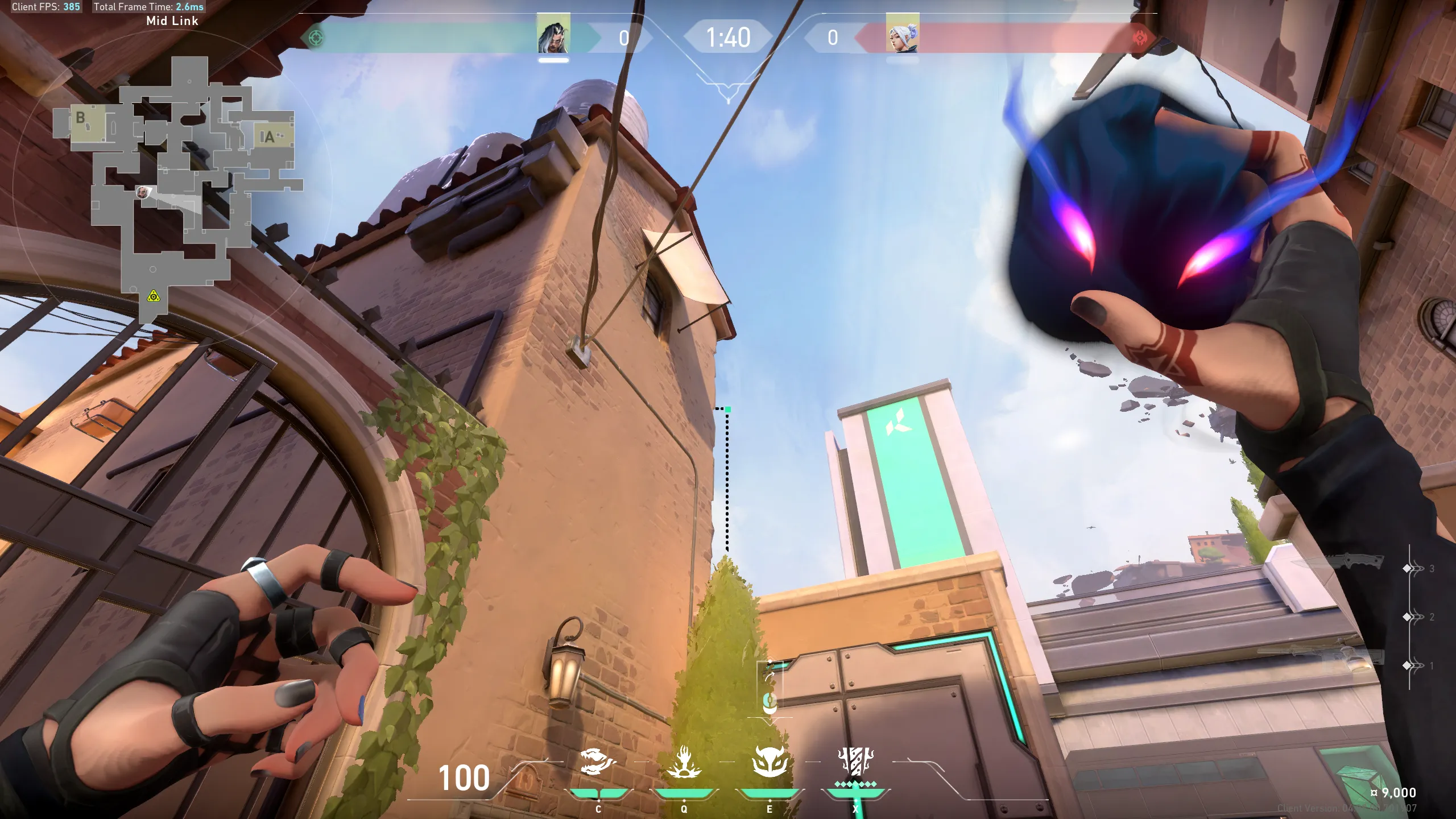 Fade Haunt on Ascent Attack Mid — step 2 of 3: Aim — line up the shot