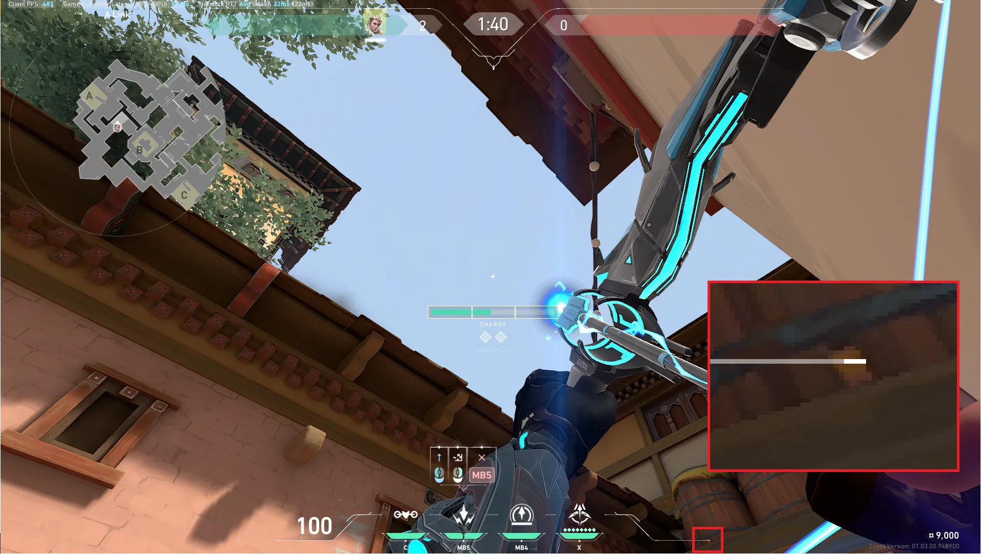 Sova Shock Bolt on Haven Defense Site A — step 3 of 5: Aim — line up the shot