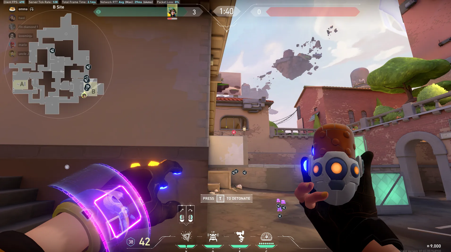 Killjoy Nanoswarm on Ascent Defense Site B — step 2 of 3: Aim — line up the shot