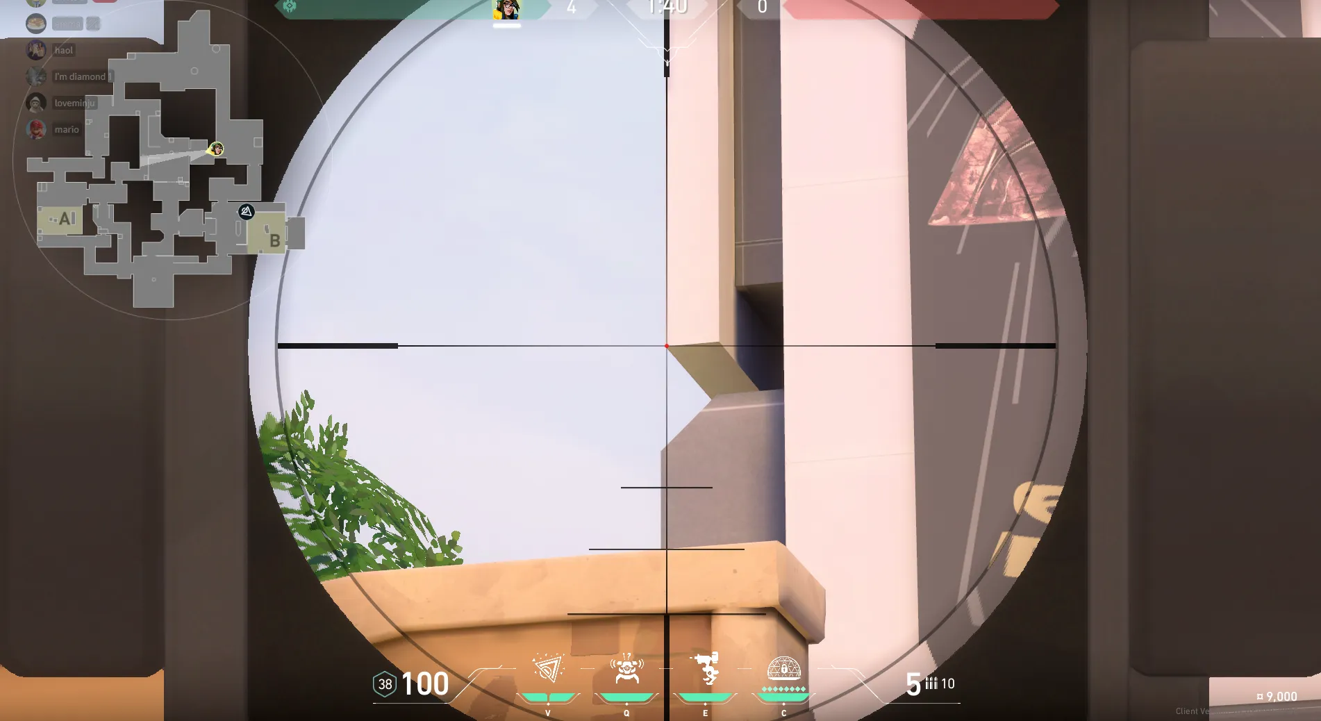 Killjoy Nanoswarm on Ascent Attack Mid — step 2 of 3: Aim — line up the shot