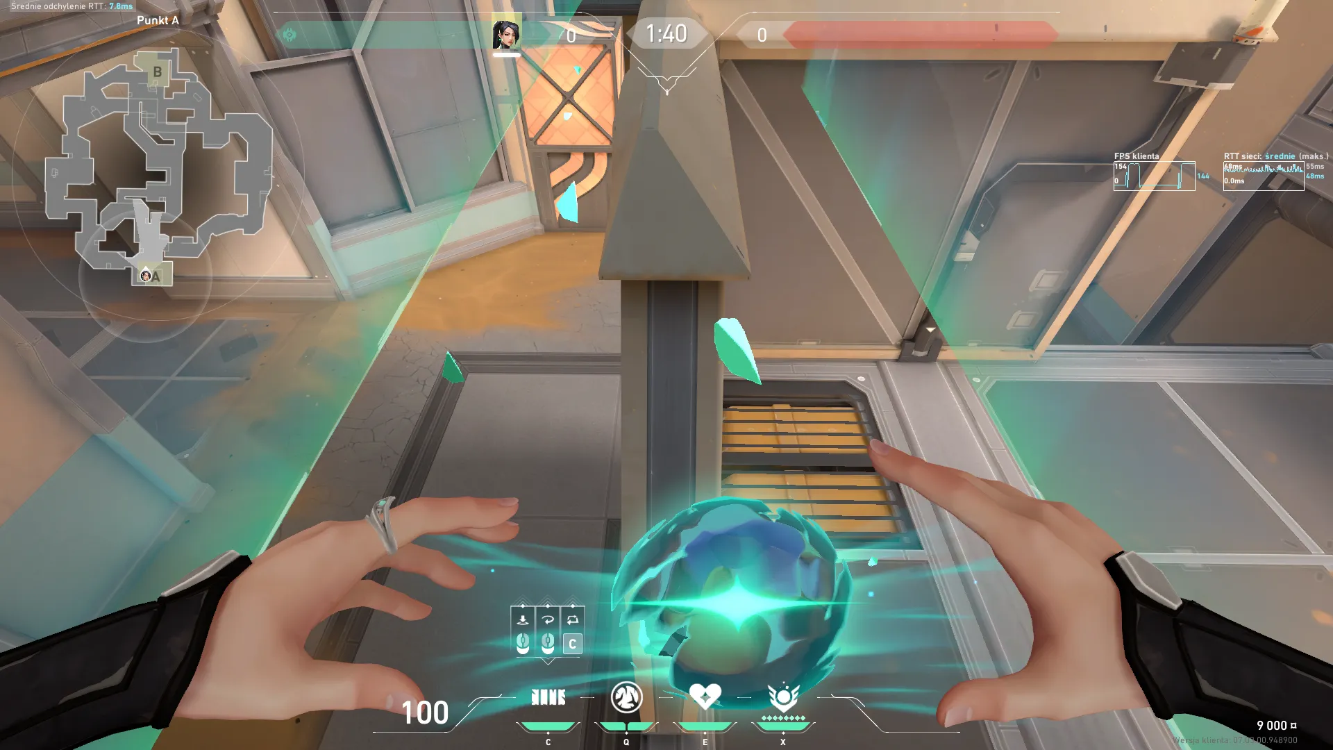 Sage Barrier Orb on Fracture Defense Site A — step 3 of 5: Aim — line up the shot