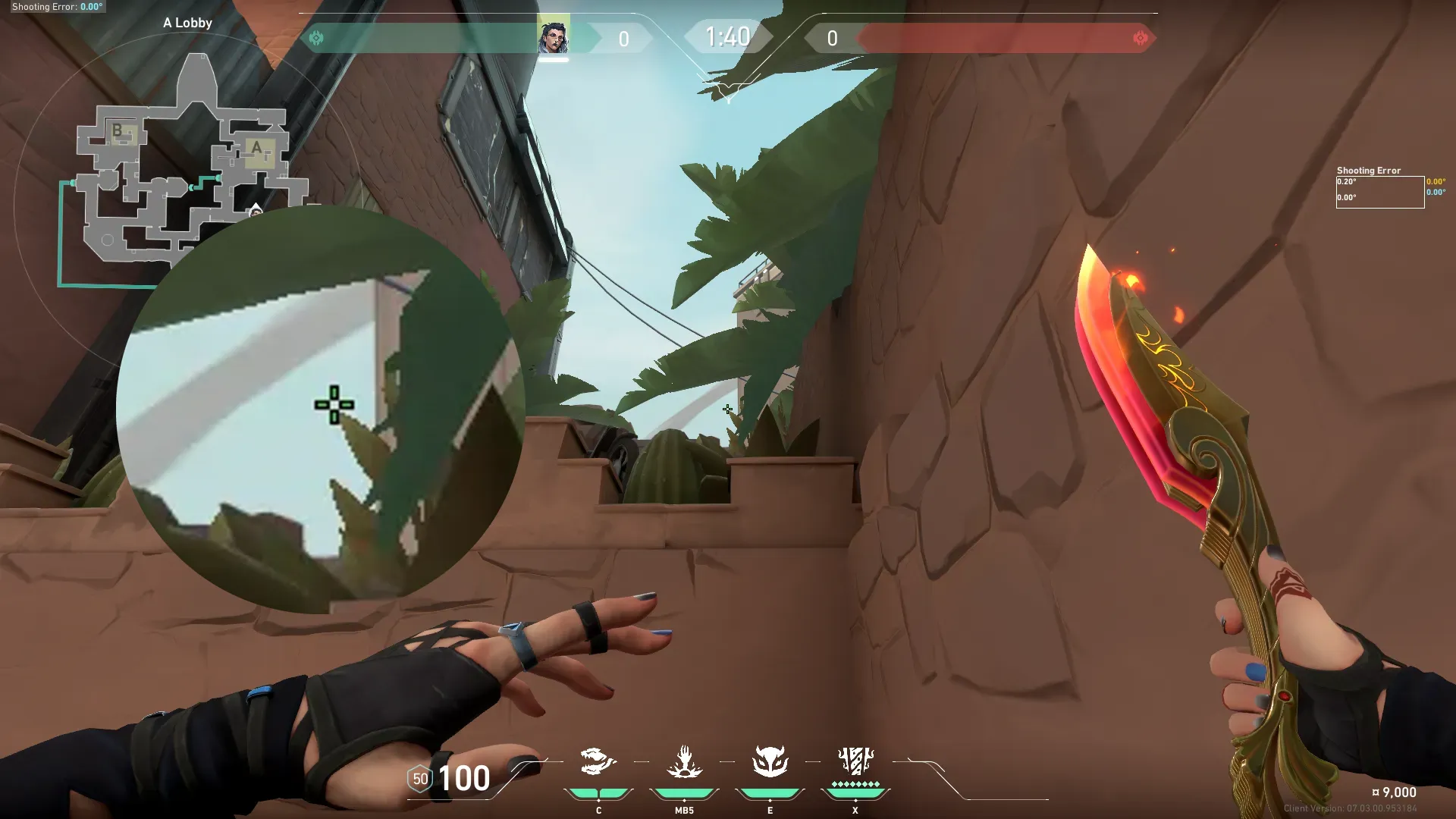 Fade Haunt on Bind Attack Site A — step 2 of 3: Aim — line up the shot