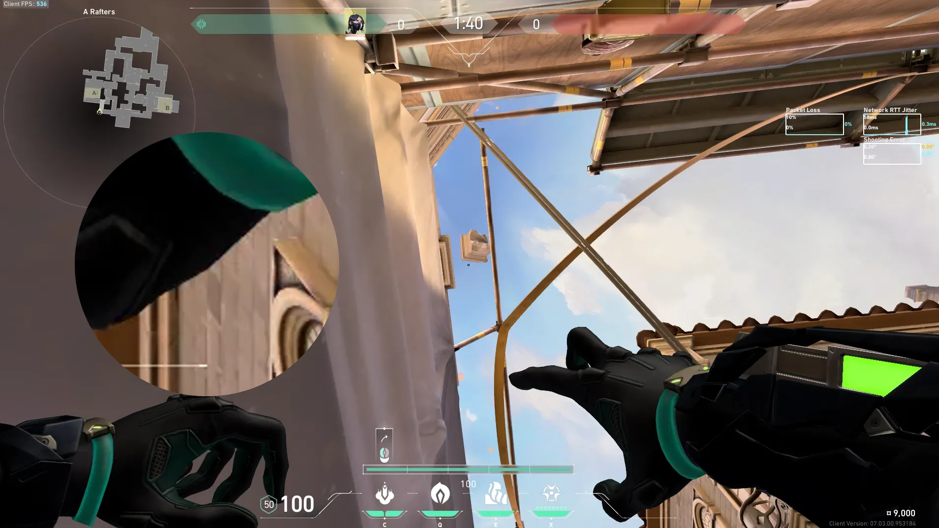 Viper Snake Bite on Ascent Defense Site A — step 2 of 3: Aim — line up the shot