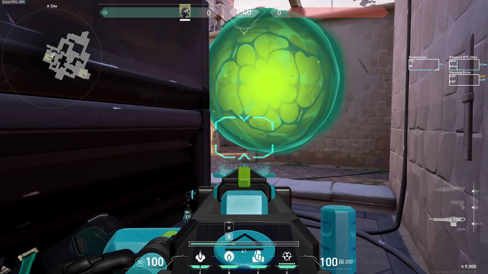 Viper Poison Cloud on Ascent Defense Site A — step 3 of 4: Aim — line up the shot